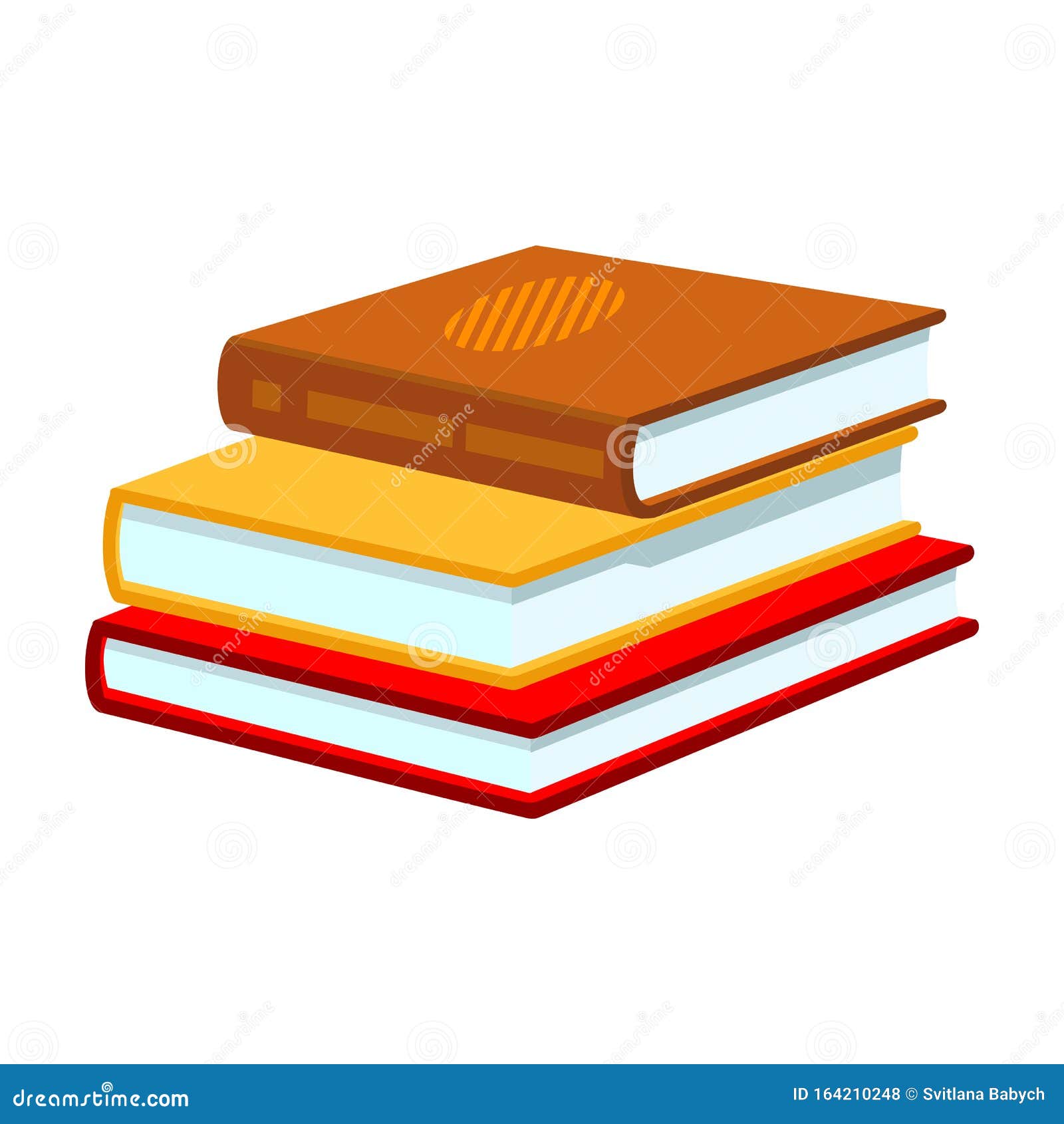 Stack of Books Vector  Vector Icon Isolated on White Background  Stack of Books . Stock Vector - Illustration of bookstore, encyclopedia:  164210248