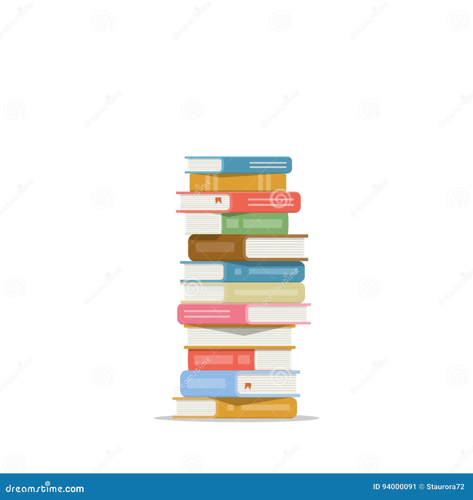 stack of books on a white background. pile of books  . icon stack of books in flat style