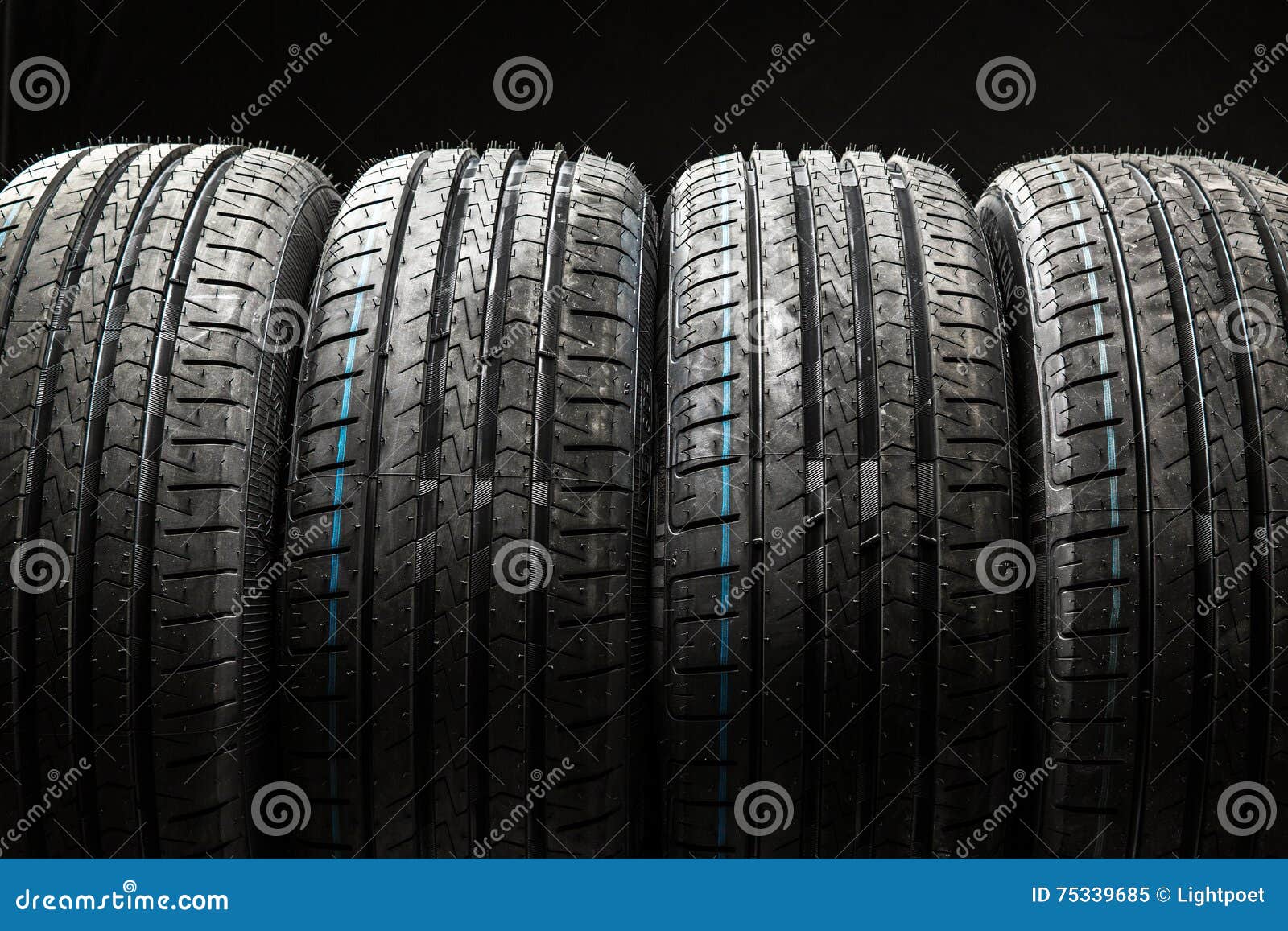 Stack of Brand New High Performance Car Tires Stock Image Image of