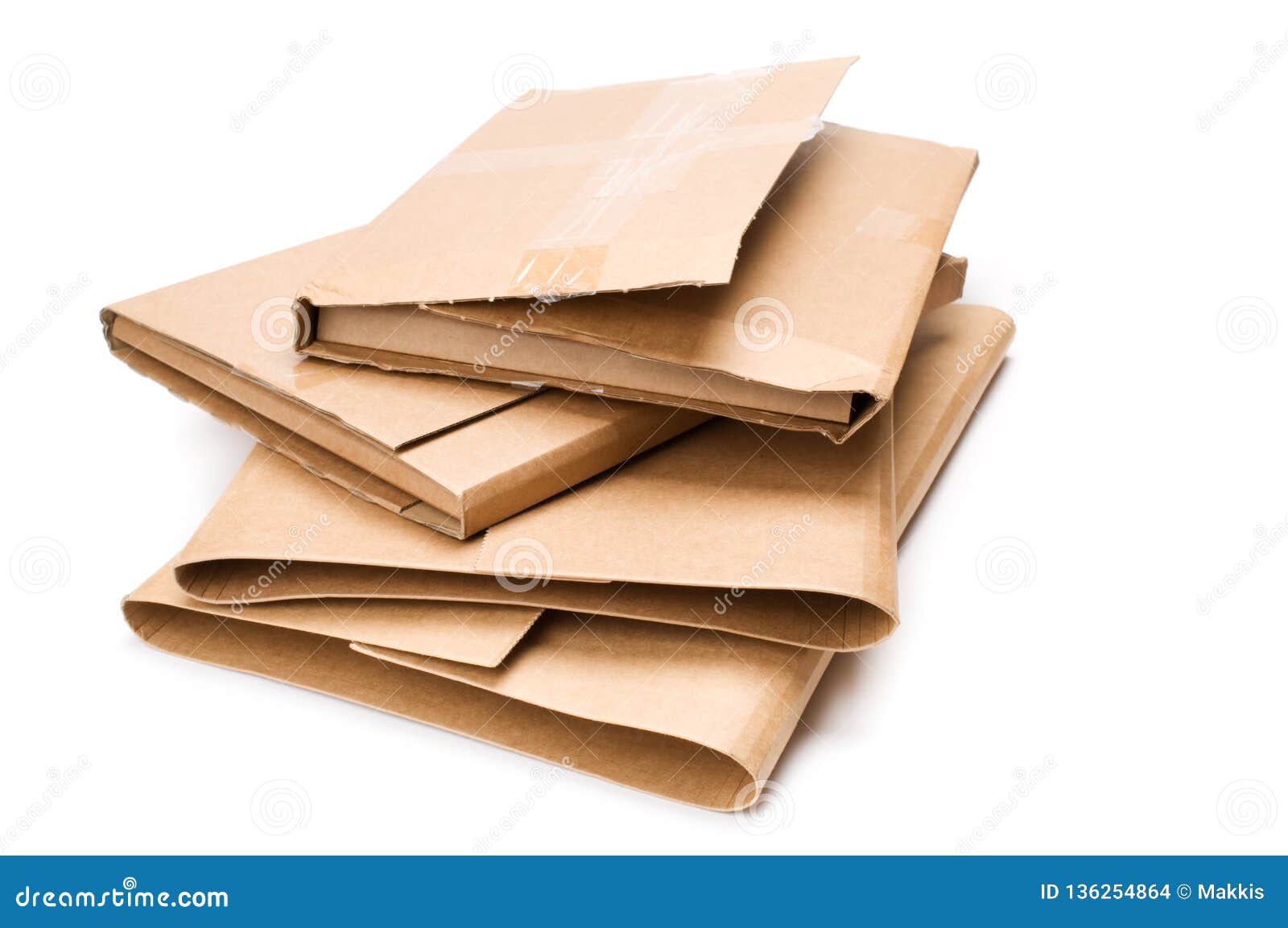 Stack of Cardboard Book Mailers Stock Photo Image of folded, open