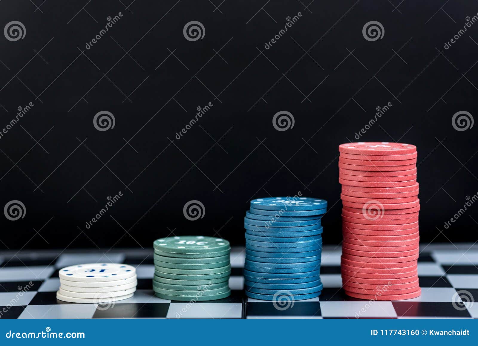 Stack of casino chips stock photo. Image of gambling 117743160