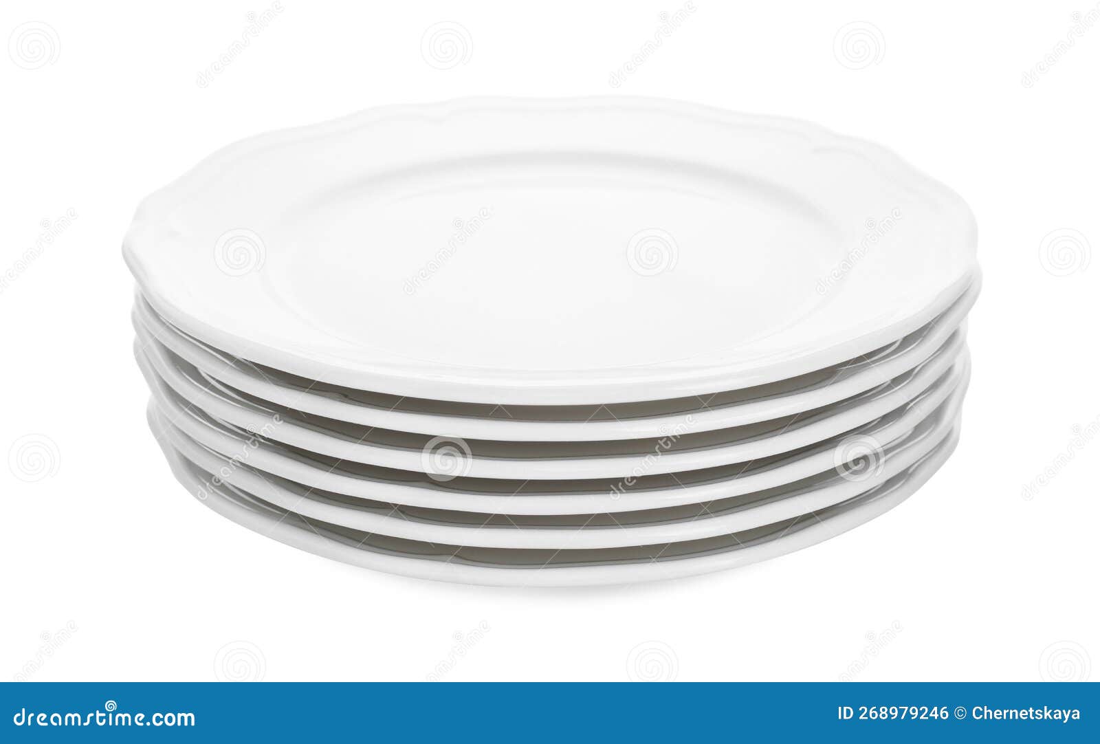 Stack of Ceramic Plates on White Background Stock Photo Image of ceramic, dining 268979246