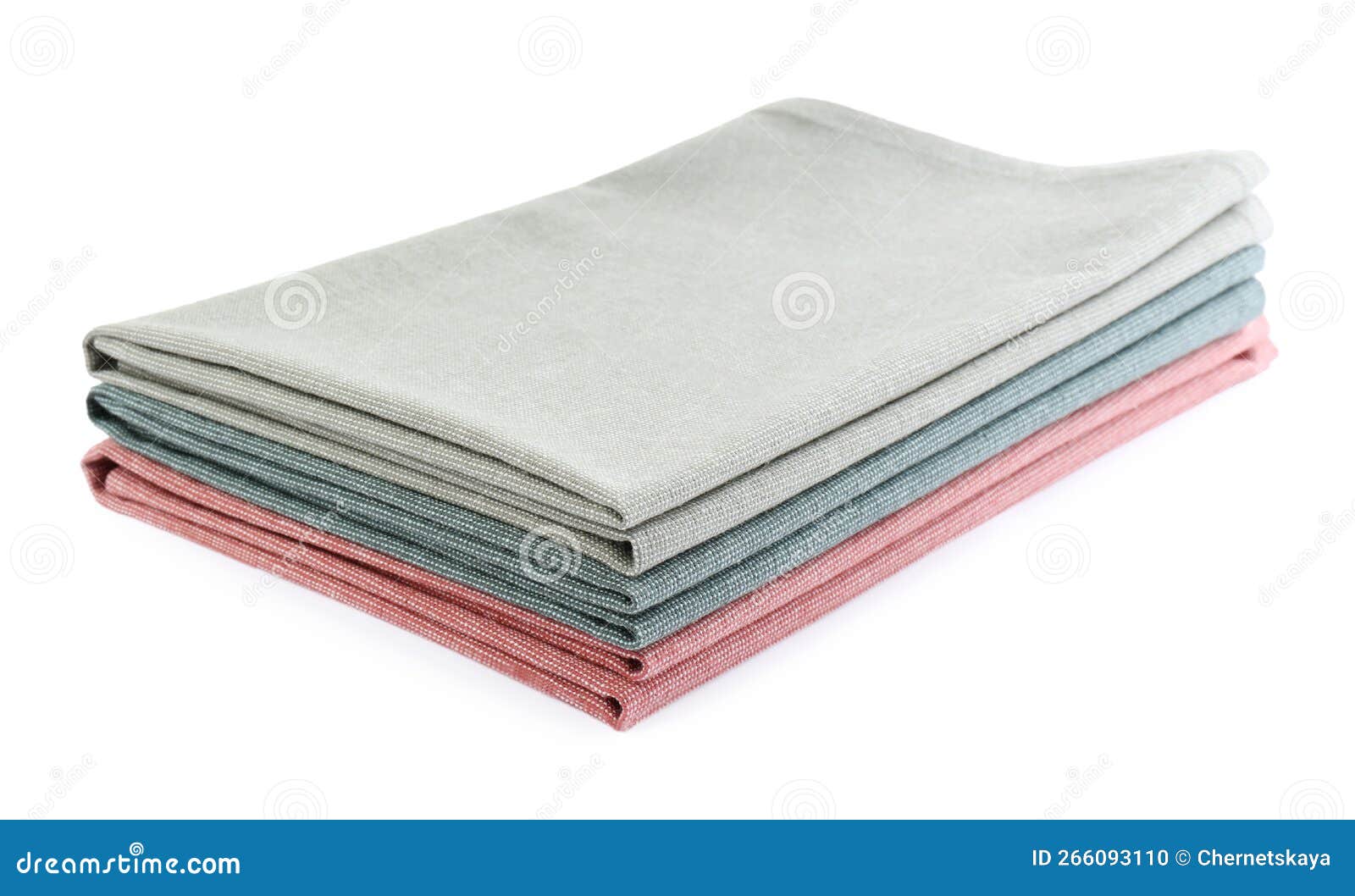 Stack of Clean Kitchen Towels Isolated on White Stock Photo Image of