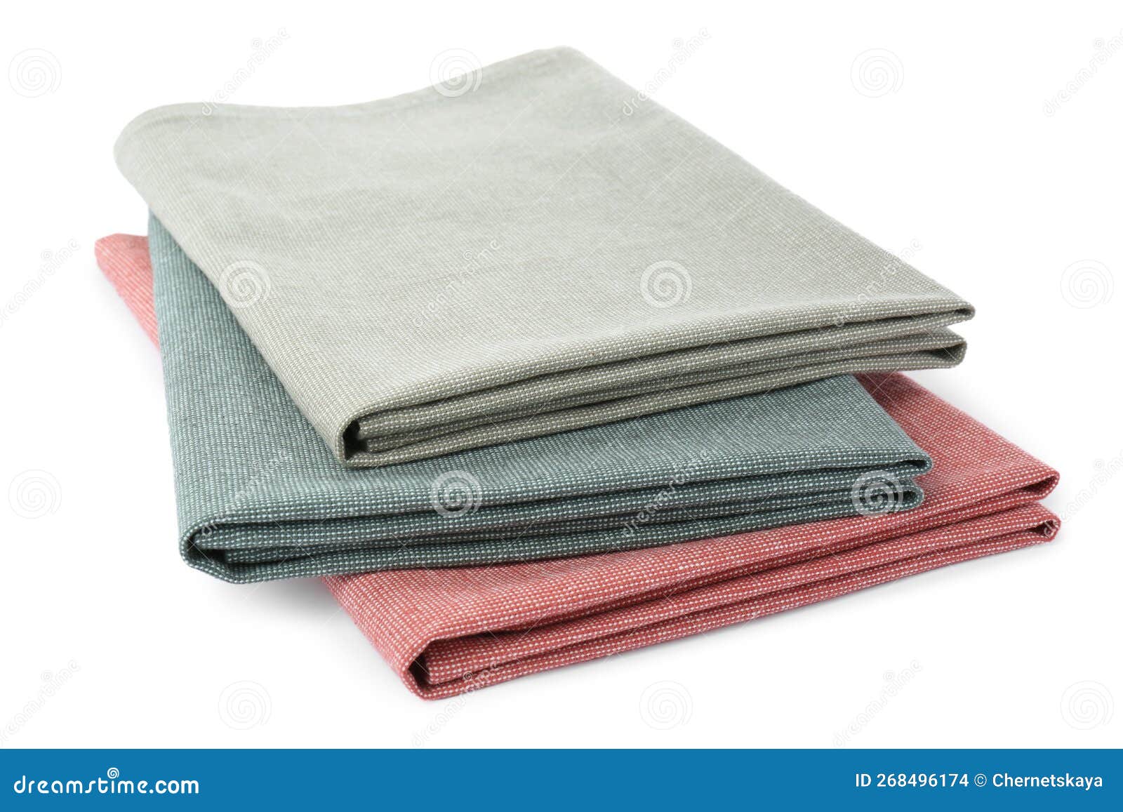 Stack of Clean Kitchen Towels Isolated on White Stock Photo Image of