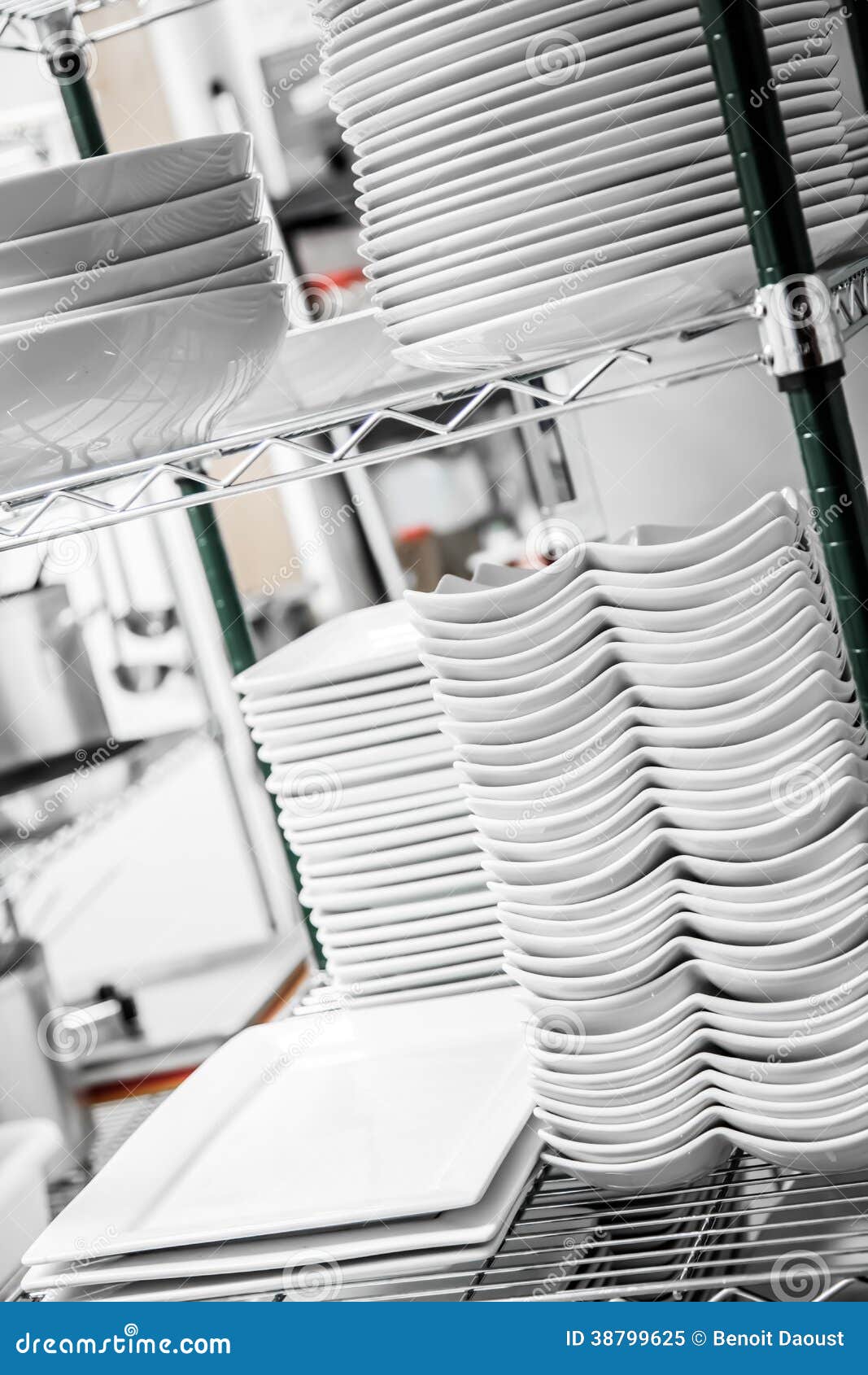 Stack of Cleaned Dishes in a Restaurant Stock Image Image of dish, kitchenware 38799625