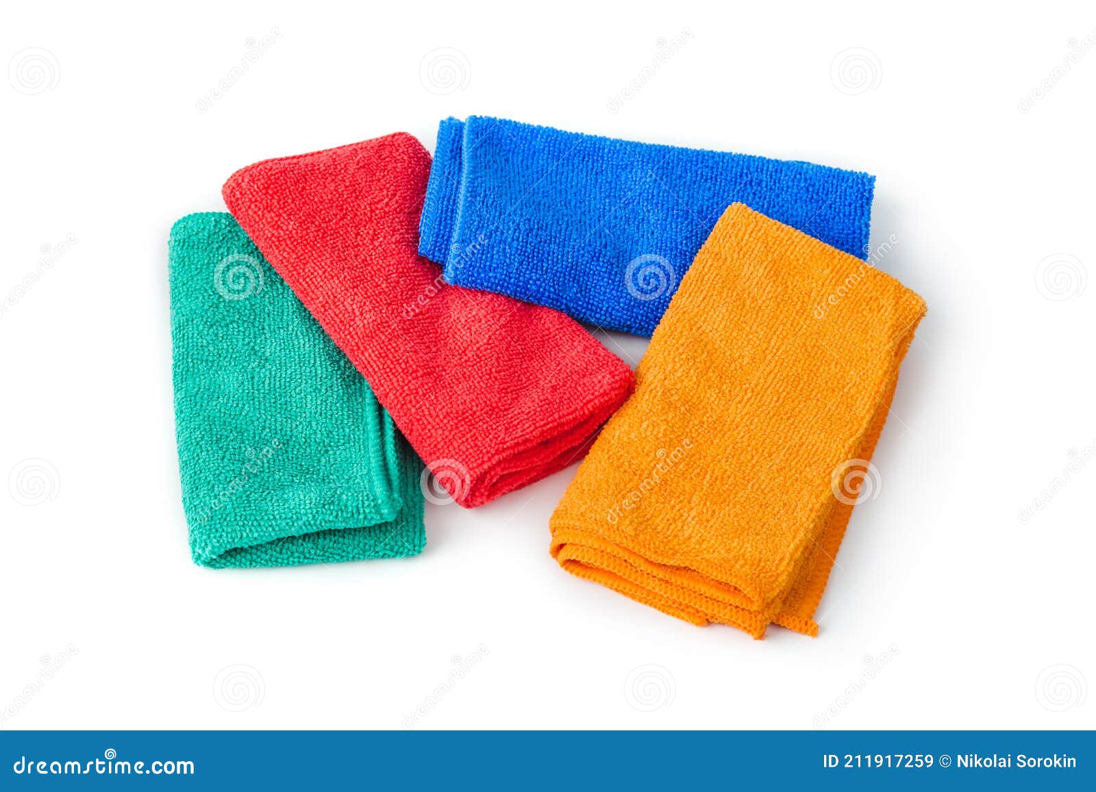 Stack of Cleaning Rags or Towels Stock Image Image of blue, colorful
