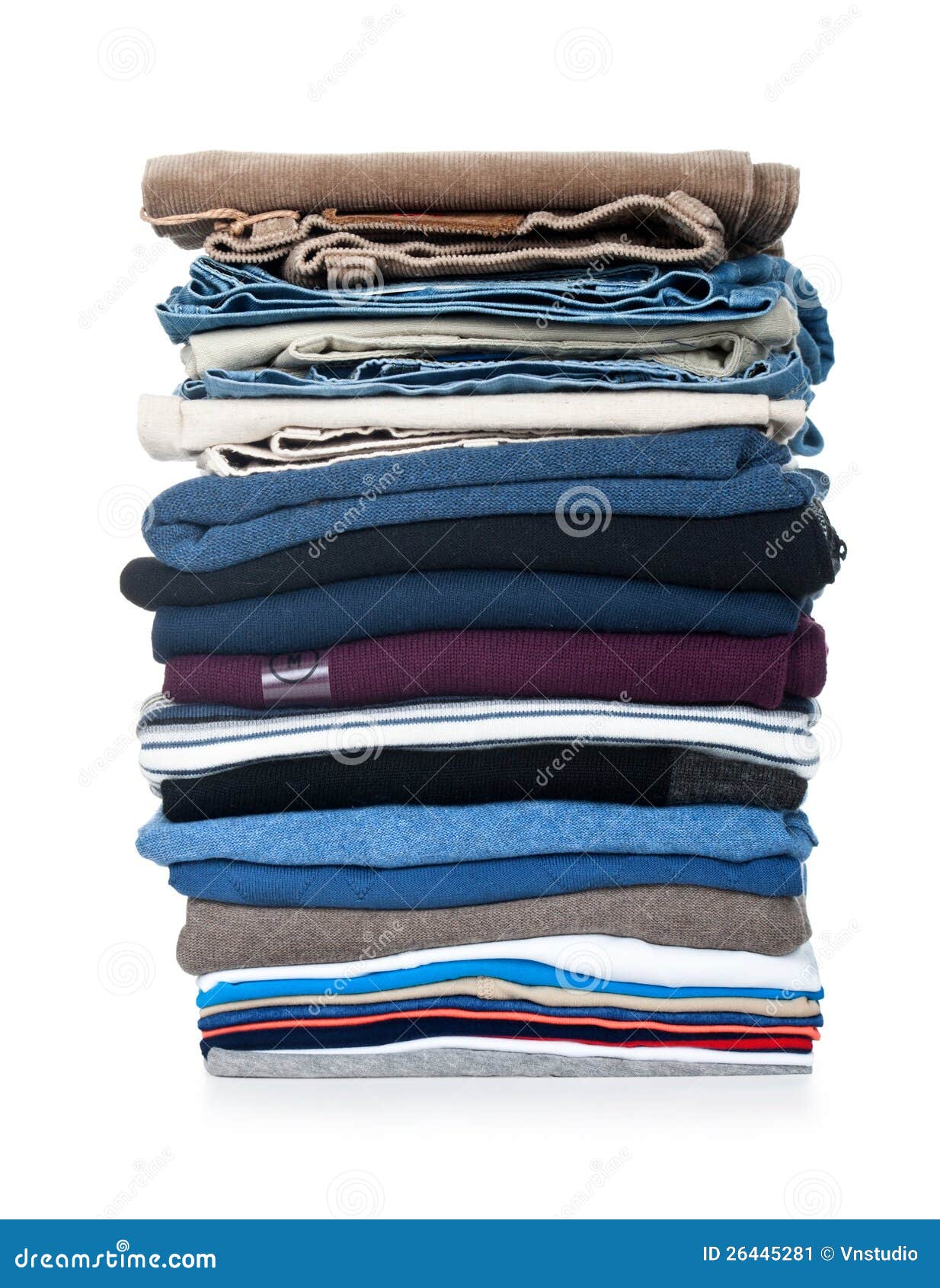 Stack of clothing isolated stock image. Image of color - 26445281