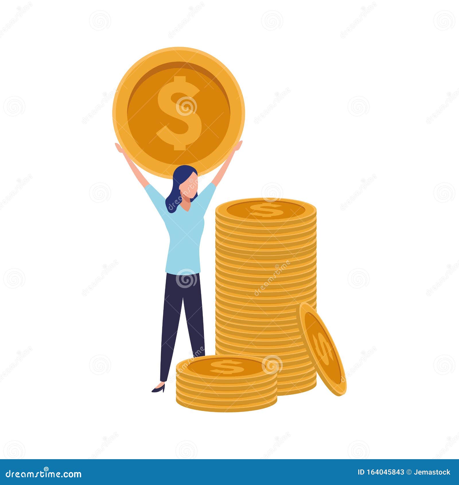 Person Icon Vector With Money Bag Dollar Female Avatar Symbol In Glyph  Pictogram Hình minh họa Sẵn có  Tải xuống Hình ảnh Ngay bây giờ  iStock