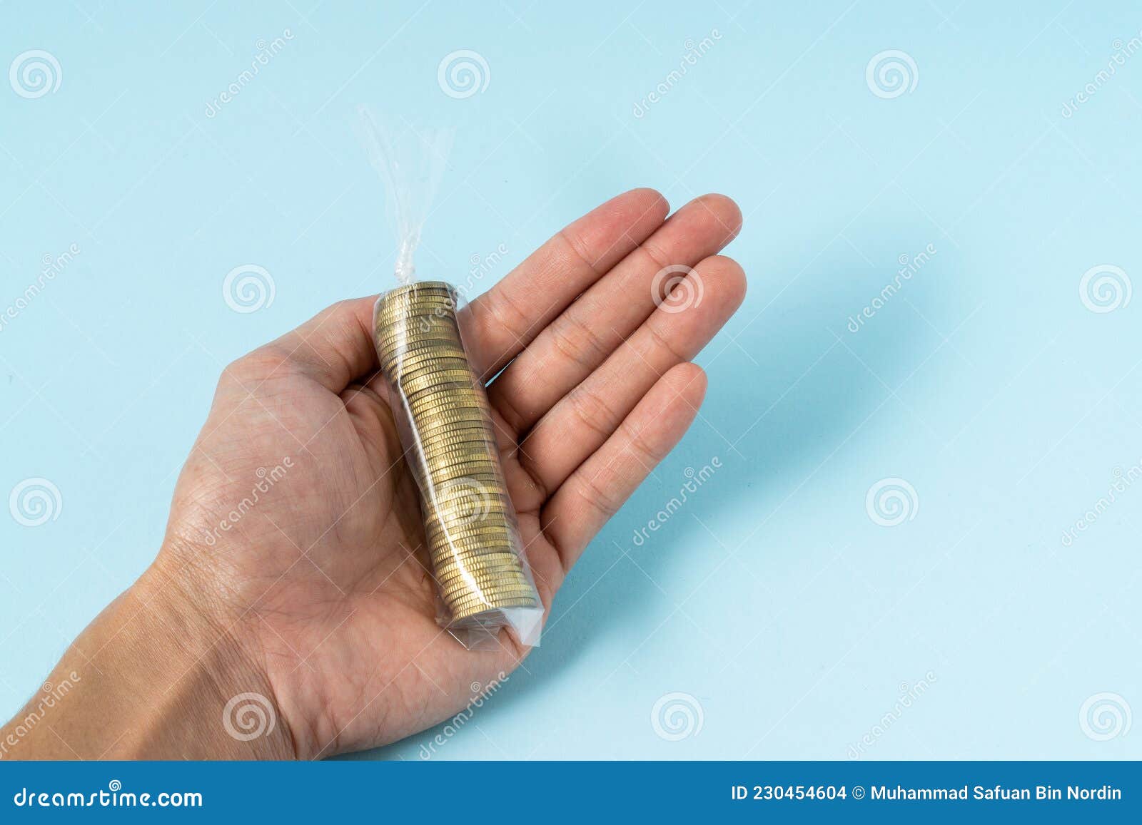 Stack of Coins in a Plastic Bag Stock Illustration Illustration of