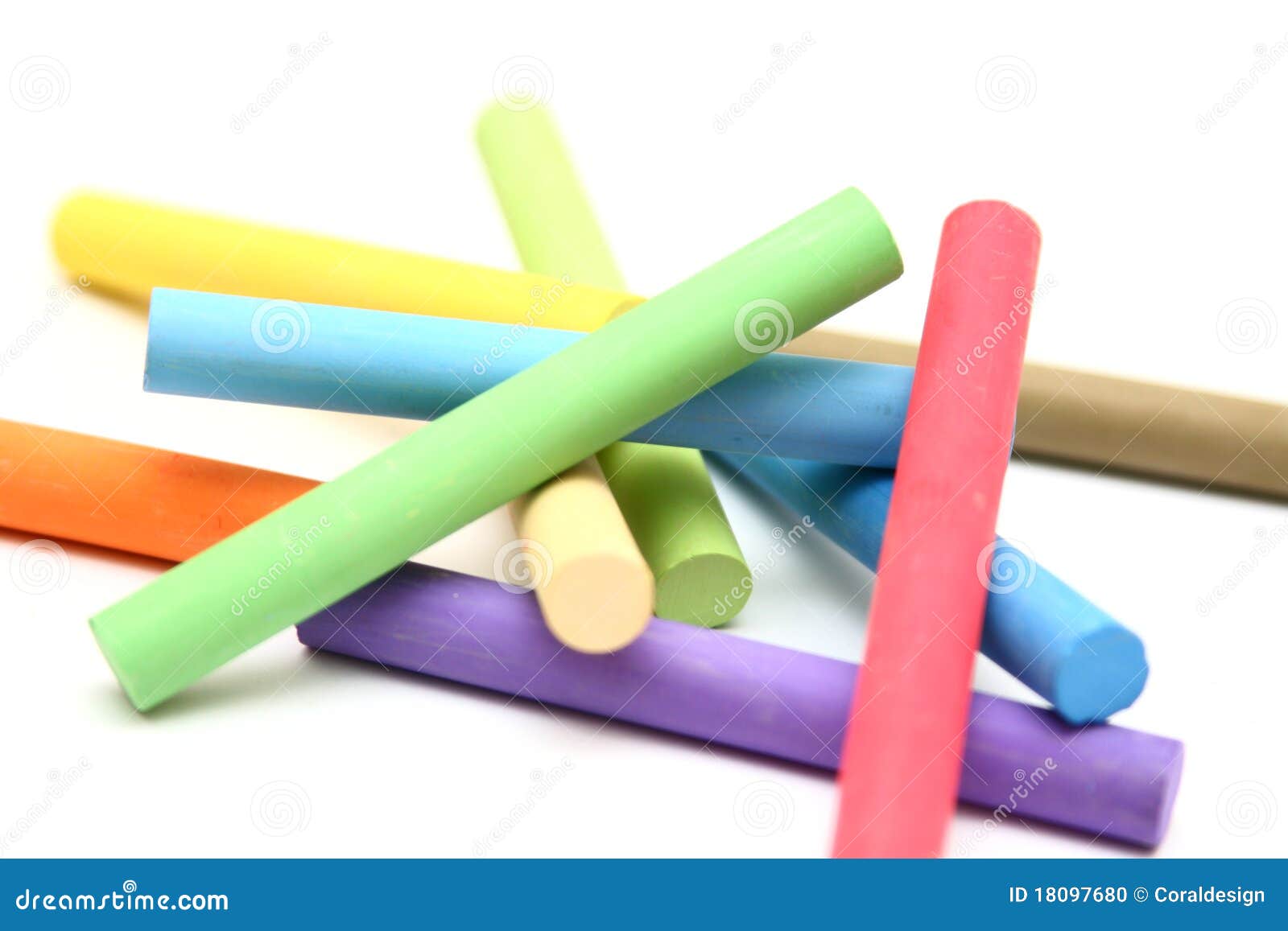 Stack of Color Chalk Sticks Stock Photo - Image of colorful, backgrounds:  18097680