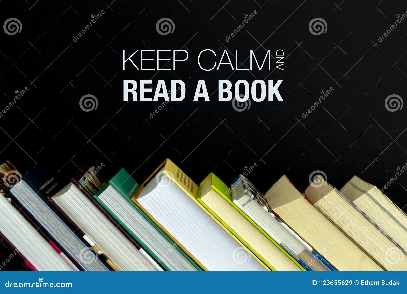 Stack Of Colorful Books On Wooden Desk Copy Space For Text Stock
