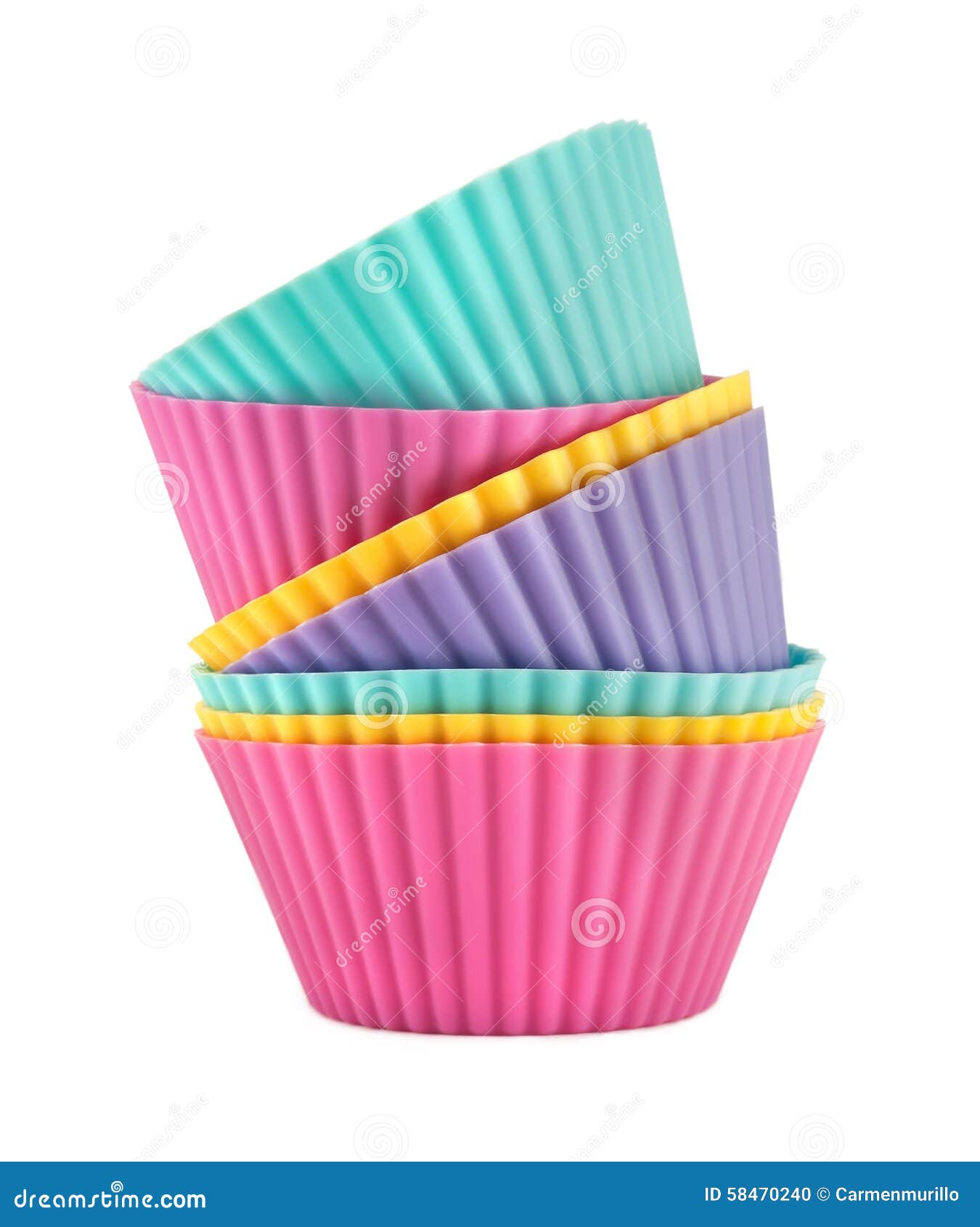 Stack of Colorful Cupcake Paper Cups Stock Photo Image of bakeware