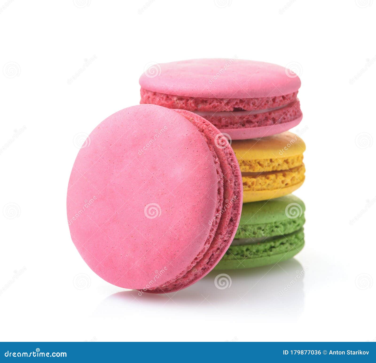 Stack of Colorful Macaroons Stock Photo - Image of front, delicious ...