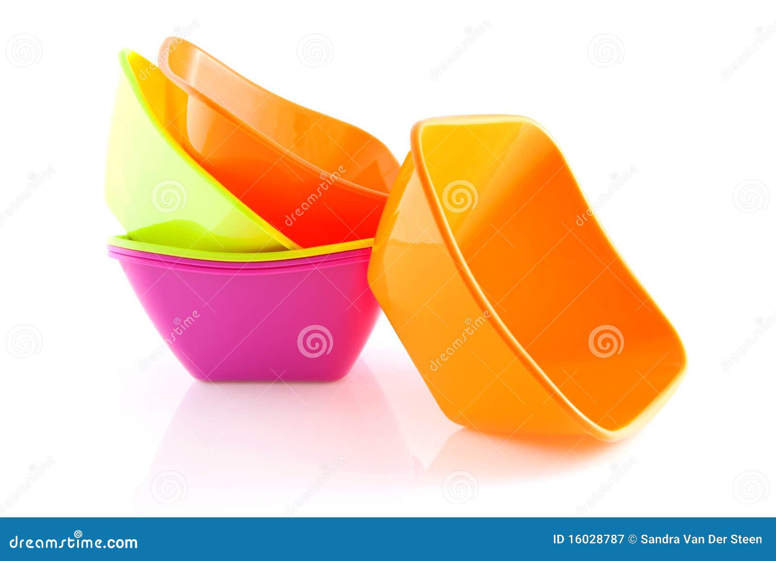 Stack of Colorful Snack Bowls Stock Image Image of plastic, coloured