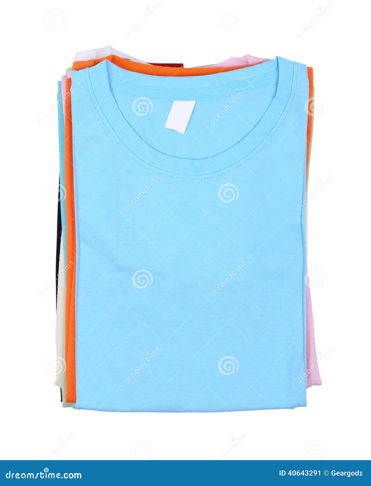 Download Stack of colorful t-shirt stock image. Image of retail - 40643291
