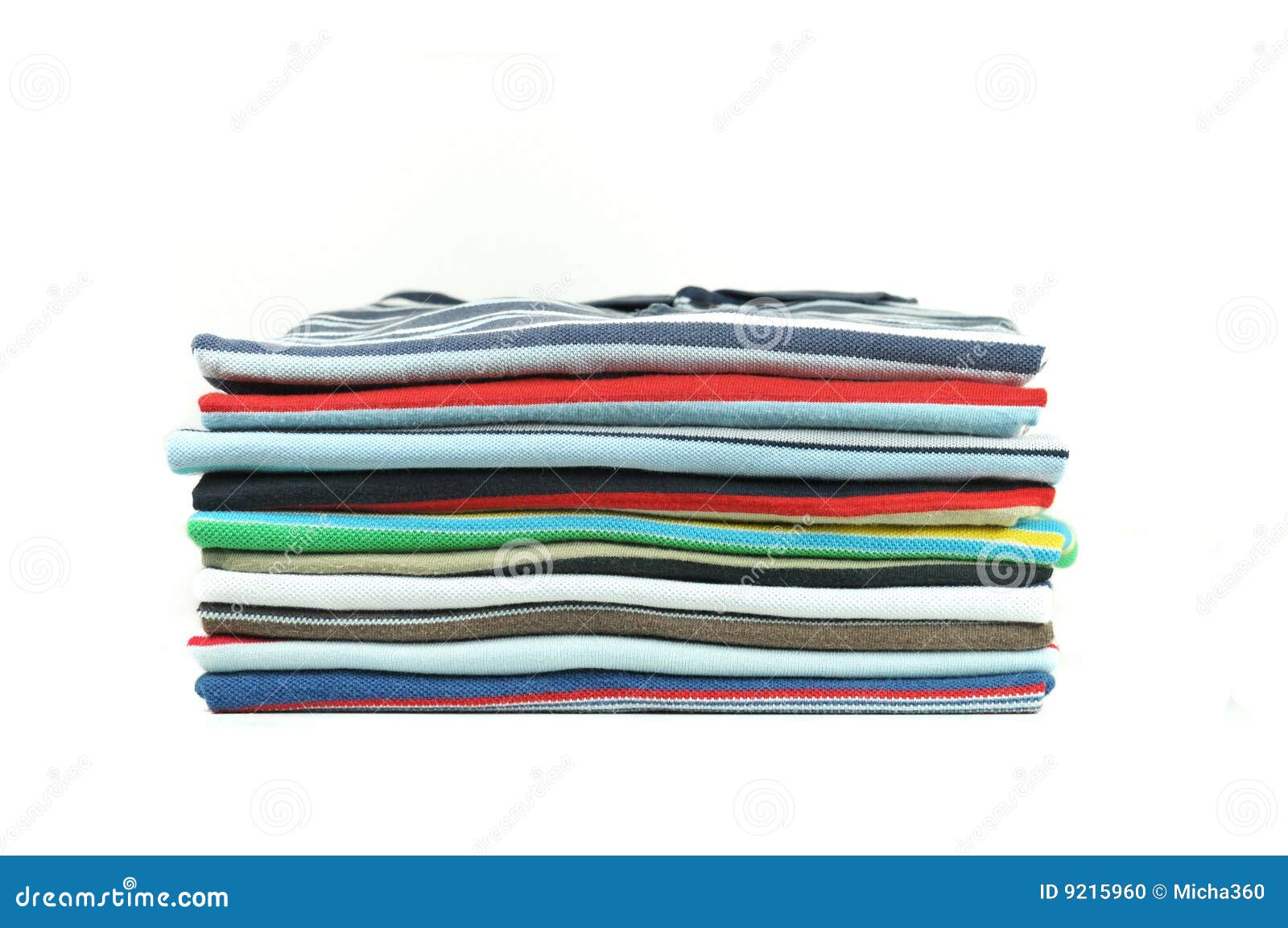 Stack of colorful T-Shirts stock photo. Image of industry - 9215960