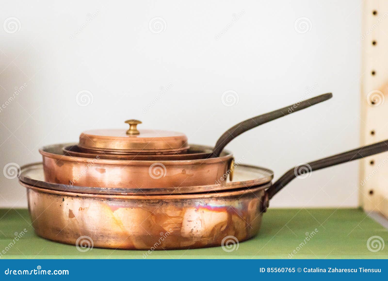 Stack of copper pans stock image. Image of kitchen, cooking 85560765