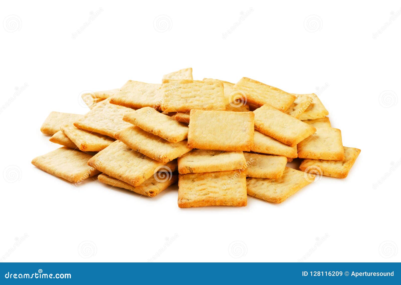 Stack Of Crackers Isolated On The White Background Stock Photo ...