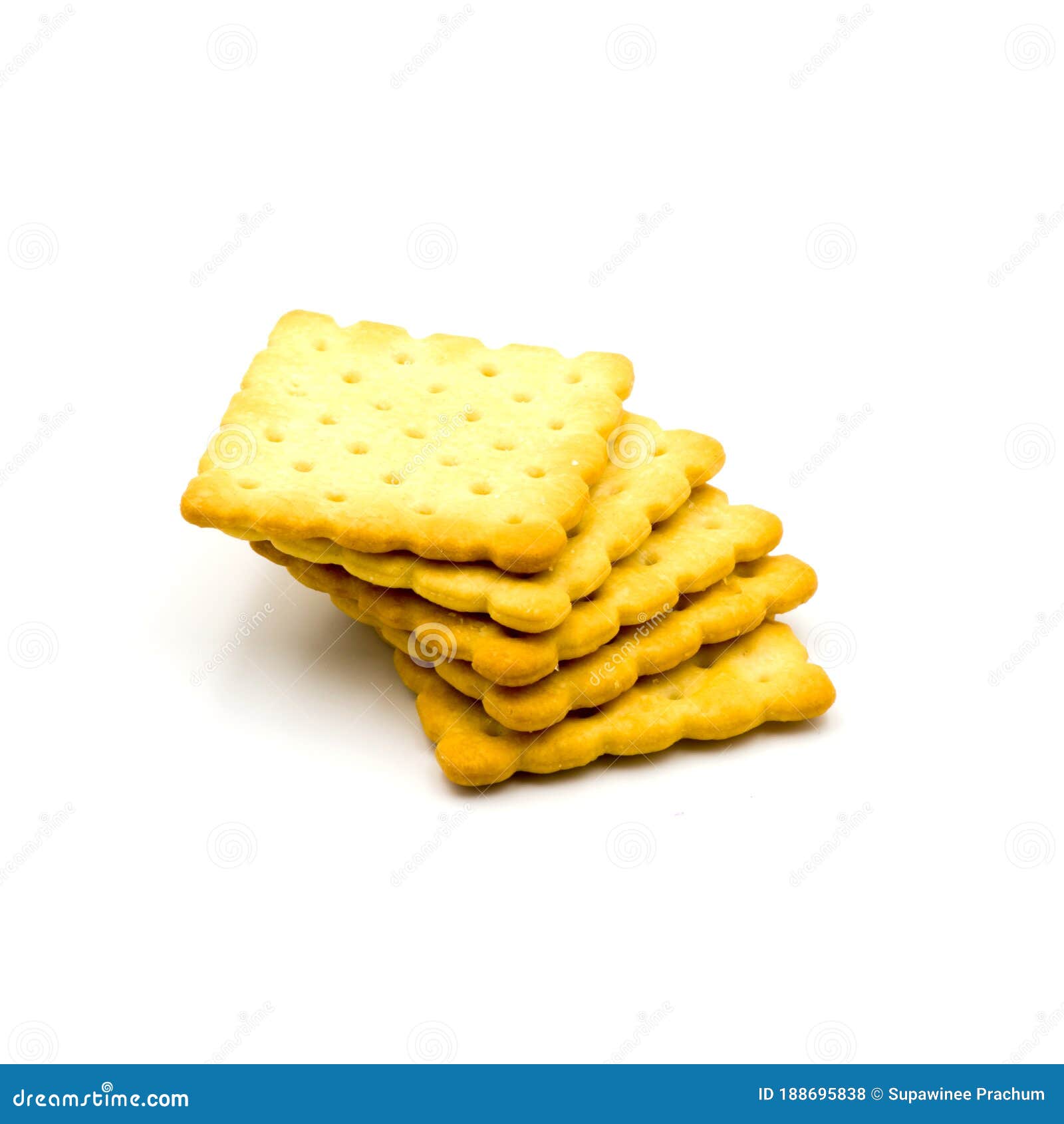 Stack of Crackers Isolated on the White Background Stock Photo - Image ...