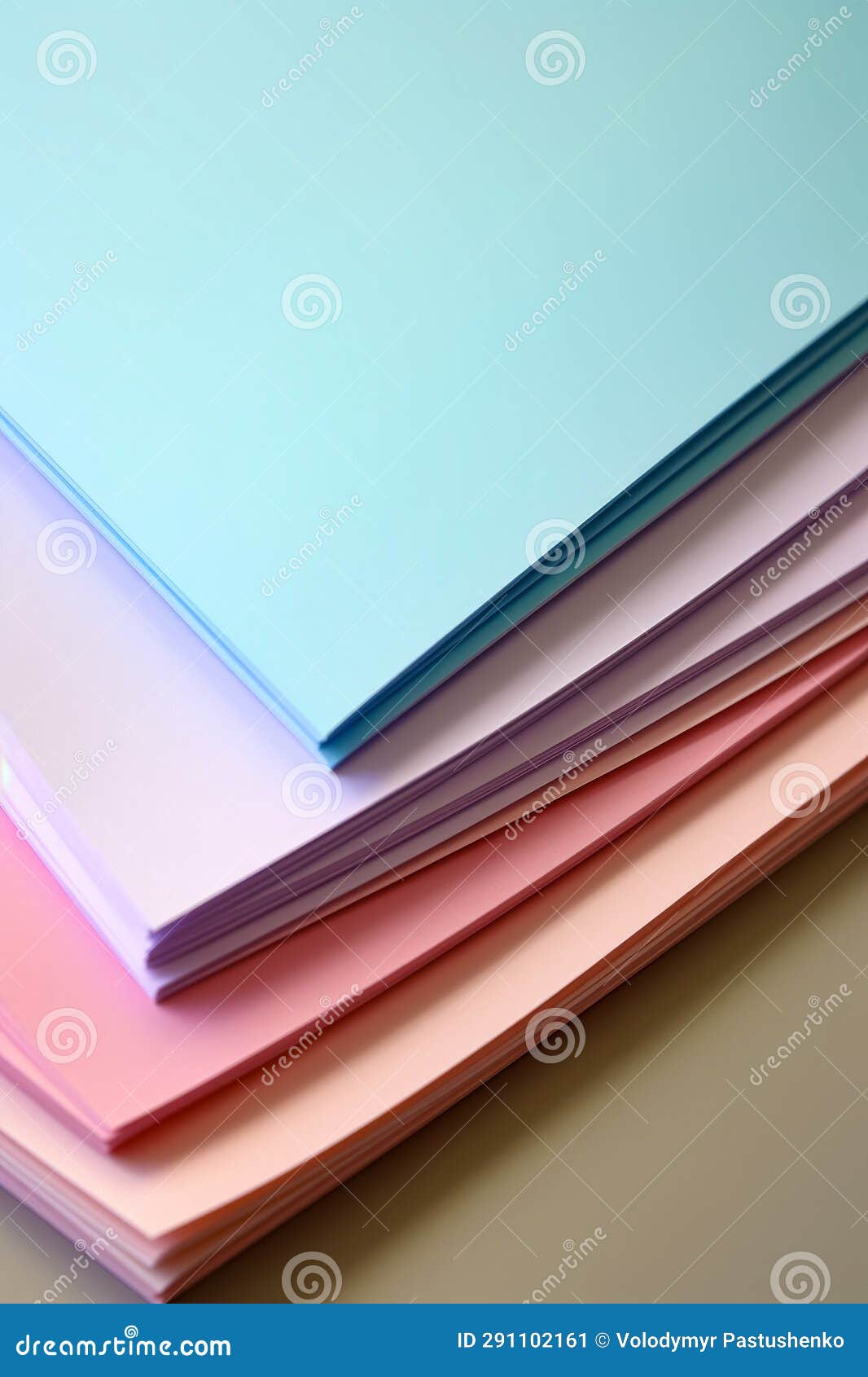 Stack Of Different Colored Papers On Table Top With Pen Generative Ai Stack Of Different Colored Papers On Table Top With Pen Generative Ai