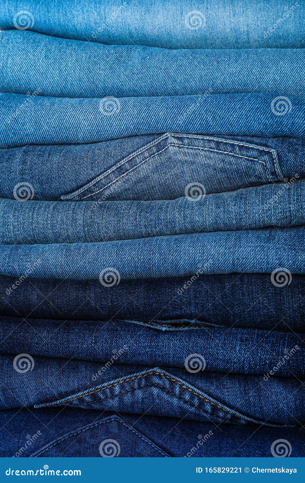 Stack of Different Jeans As Background Stock Image - Image of fashion ...