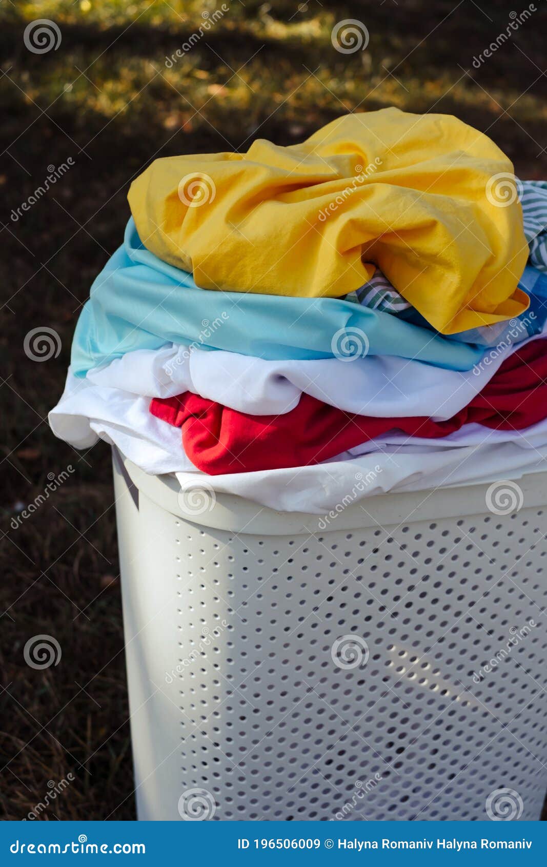 A Stack of Dirty Laundry in a Basket Stock Image Image of preparation