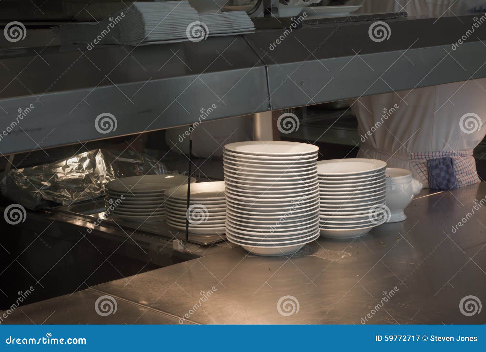 Stack of Dishes stock image. Image of gastronomy, work 59772717