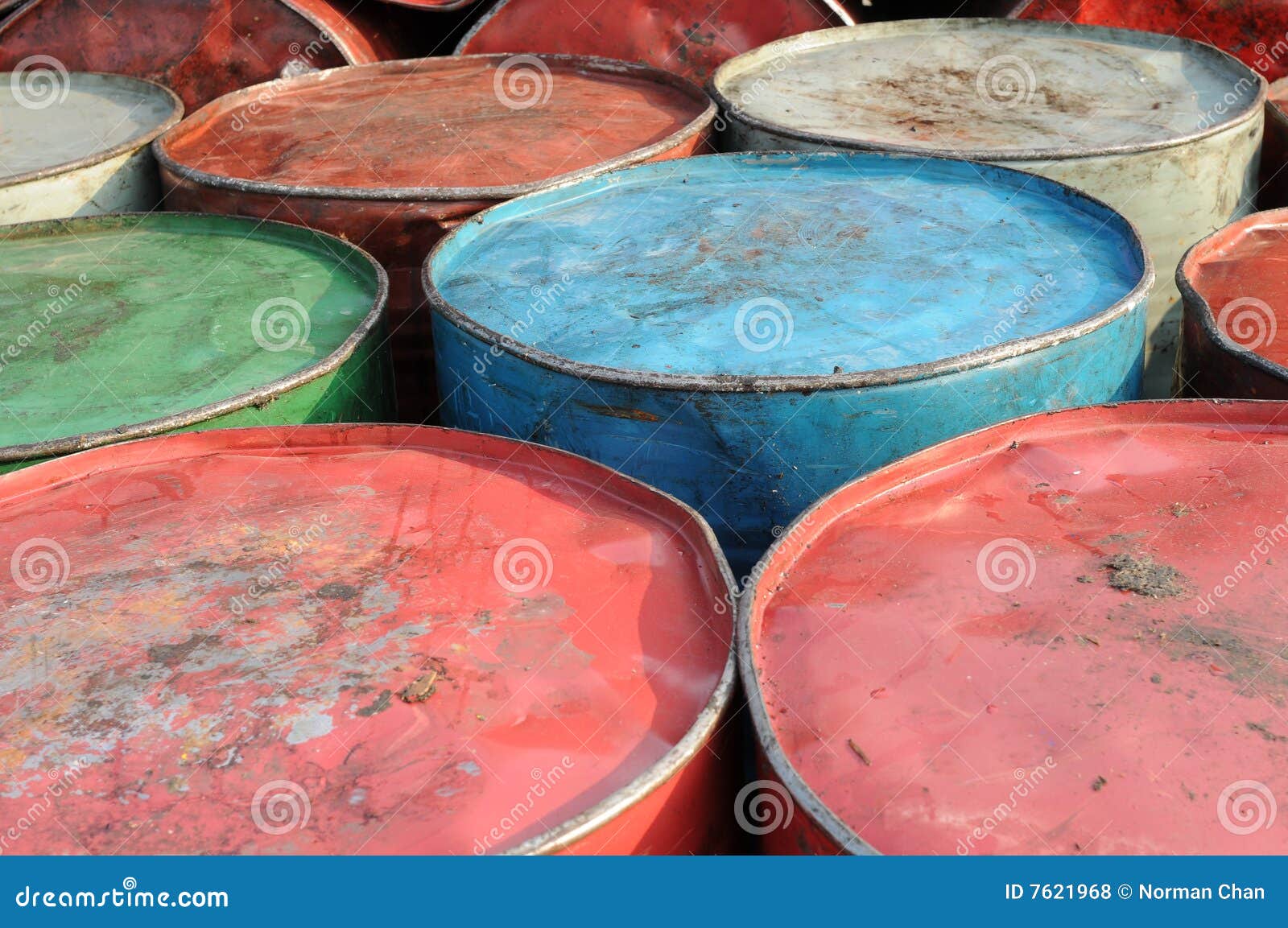 Stack of drums stock photo. Image of barrel, pollution 7621968