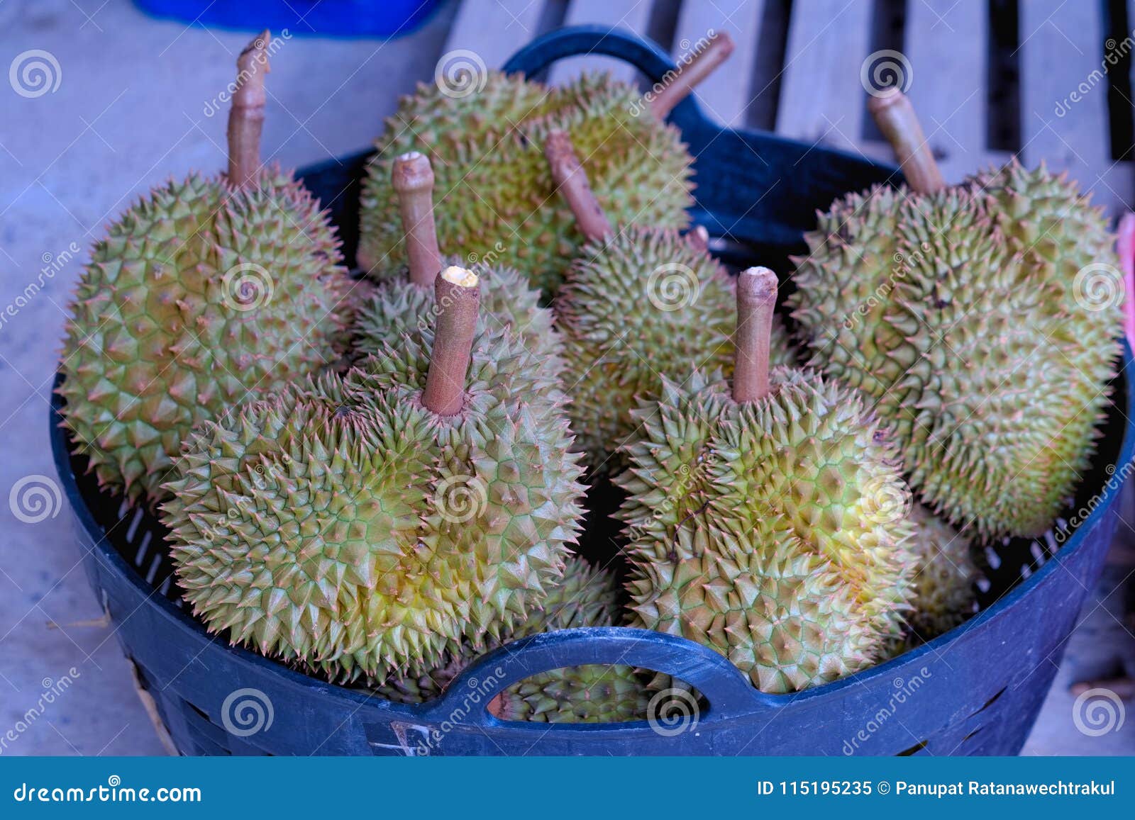 A Stack of Durian Monthong. Durian is King of Fruit is Famous Asian Fruit. Stock Image Image