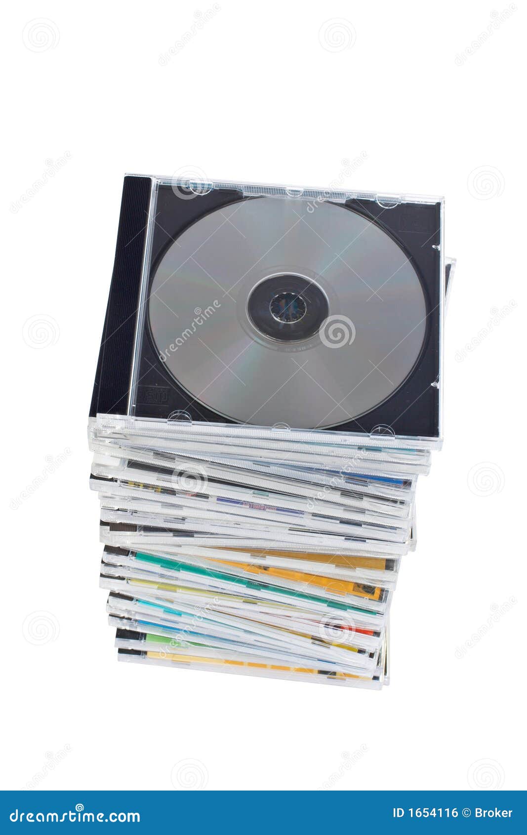 Stack of dvds and cds stock photo. Image of disc, modern 1654116