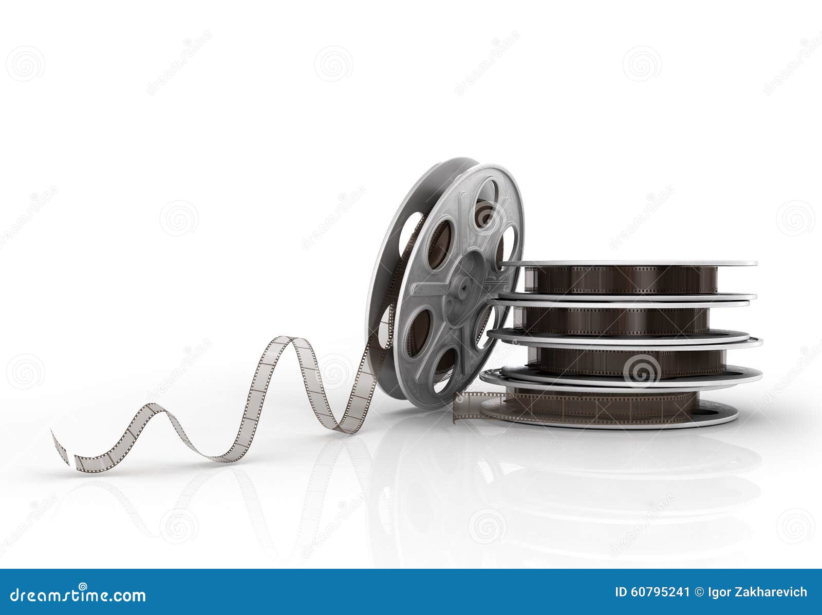 Stack of film reels stock illustration. Illustration of 35mm 60795241