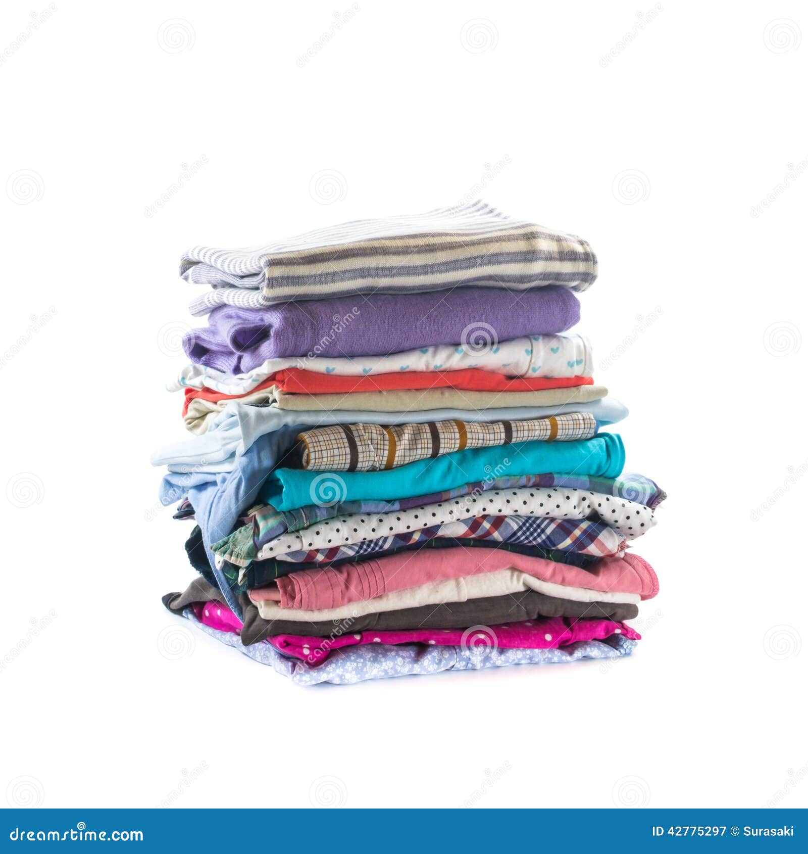 Stack of folded clothes stock image. Image of sweater - 42775297