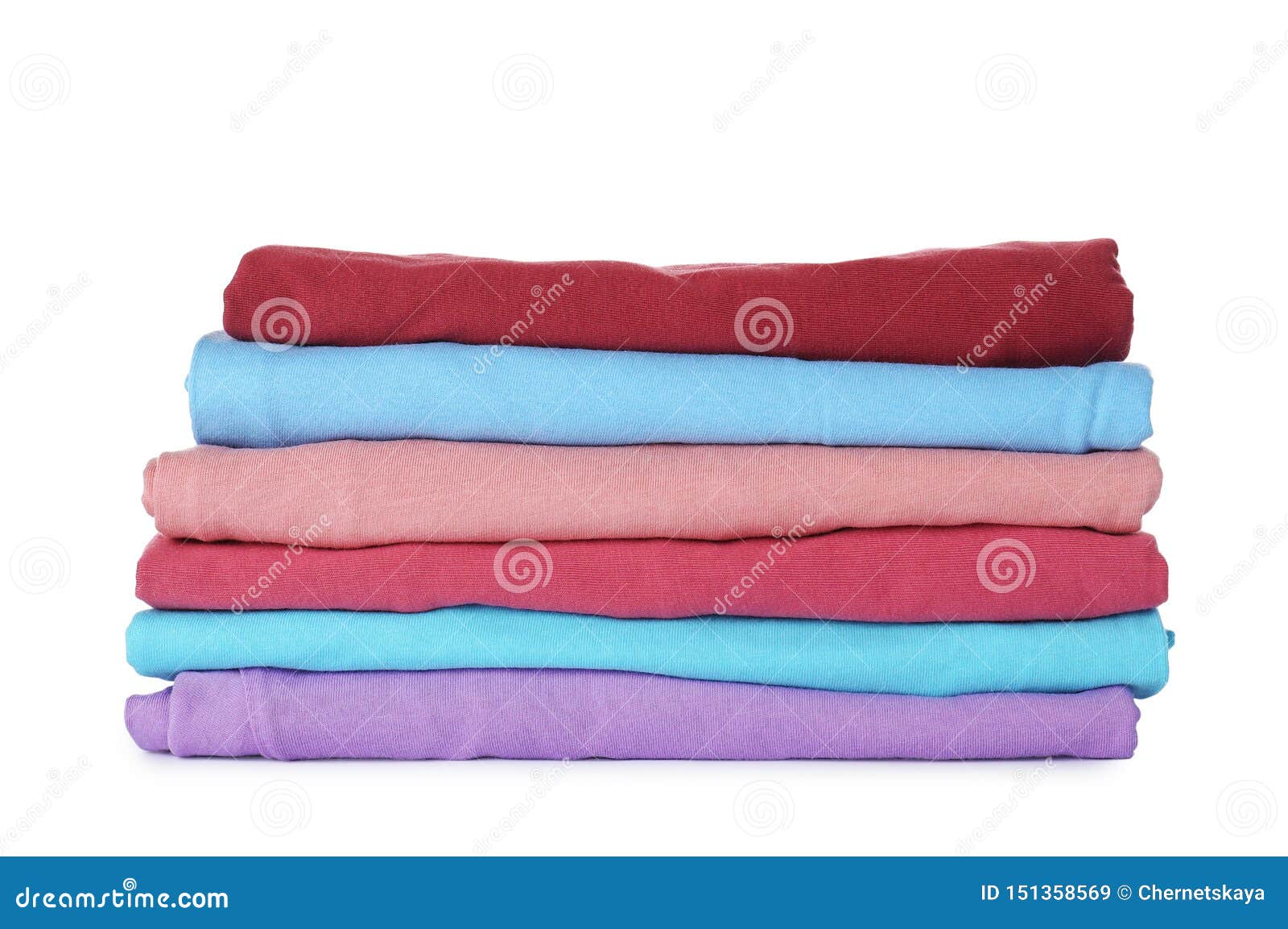 Stack of folded clothes stock image. Image of folded - 151358569