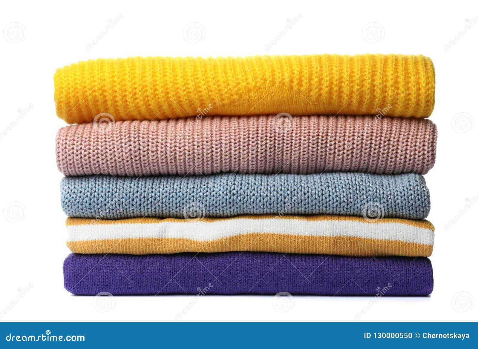 Stack of Folded Knitted Sweaters Stock Photo - Image of design ...