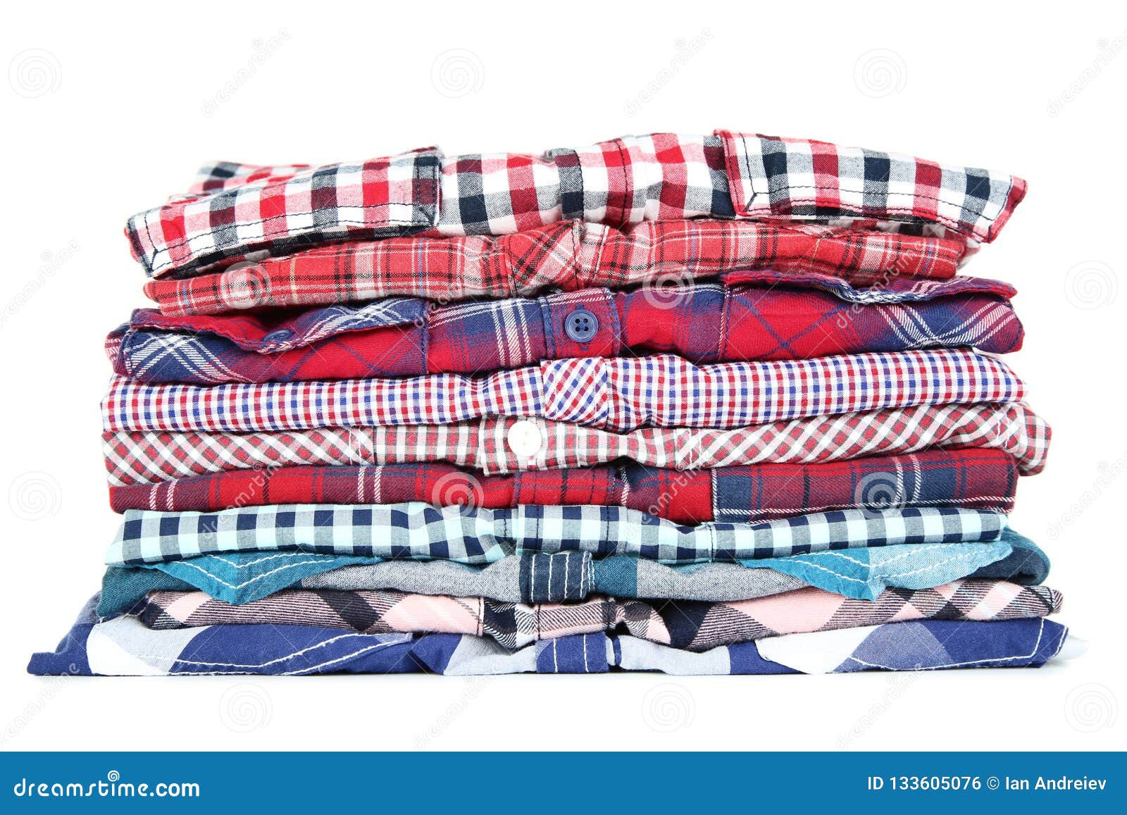 Folded shirts stock photo. Image of cotton, ironed, fashion - 133605076