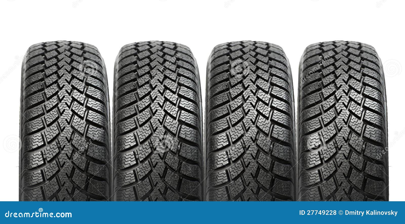 Stack of Four Car Wheel Winter Tires Isolated Stock Photo Image of