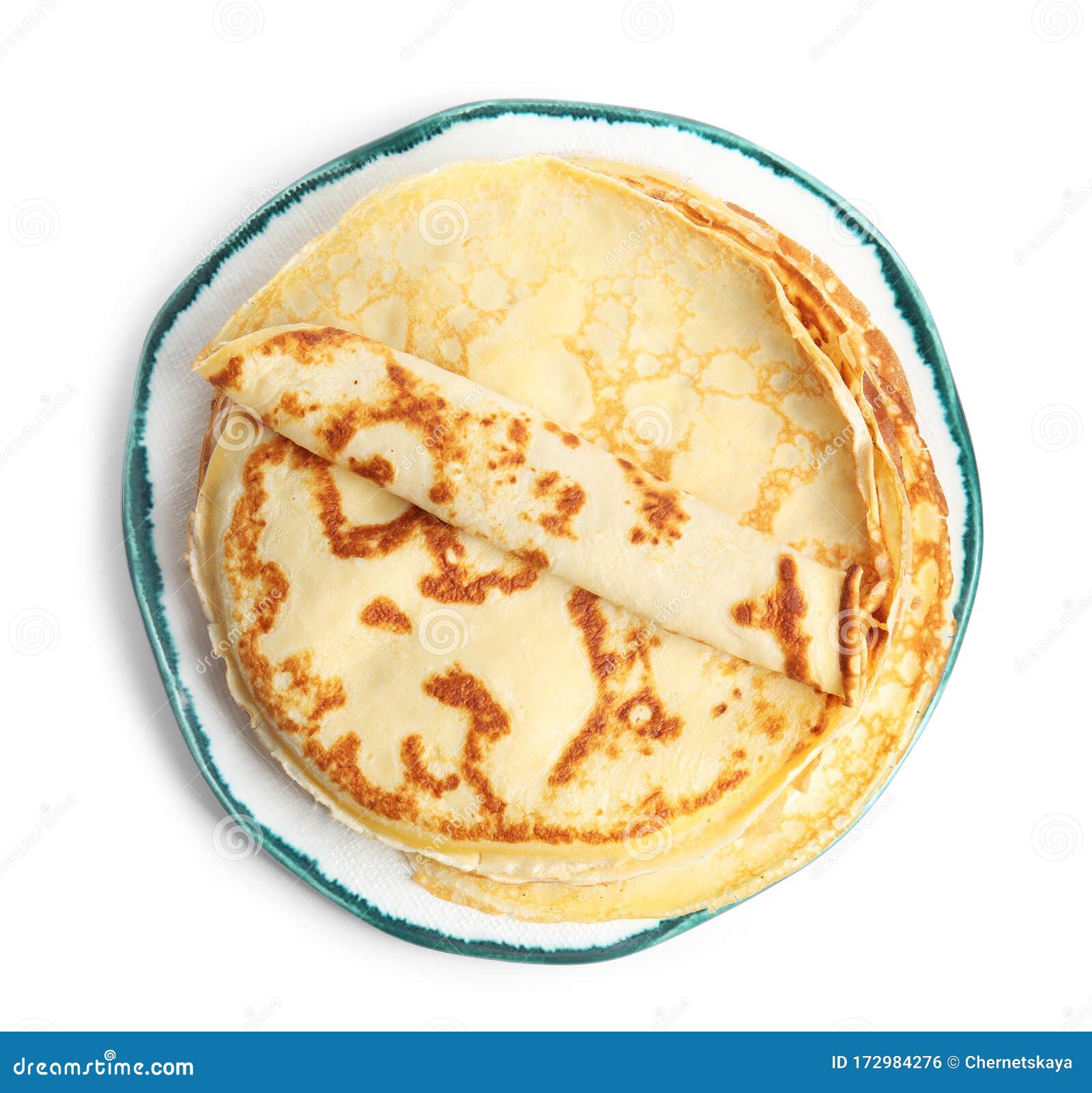 Stack of Fresh Thin Pancakes Isolated on White Stock Photo Image of