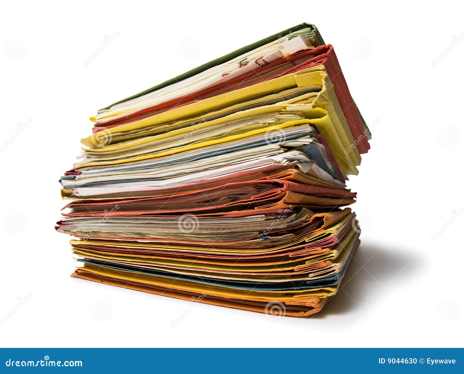 Stack of full file stock photo. Image of working - 9044630