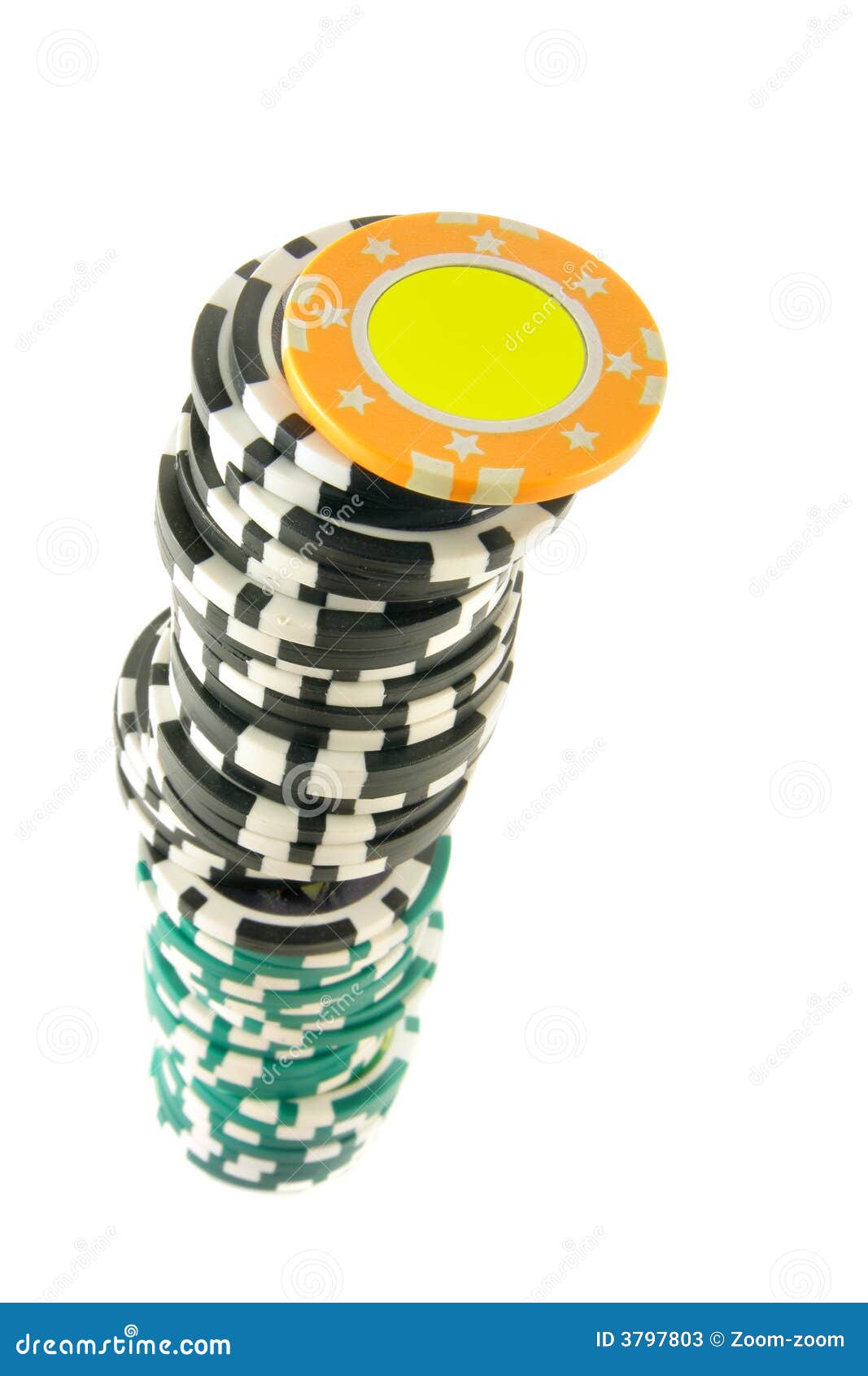 Stack of gambling chips stock image. Image of lose, lucky 3797803