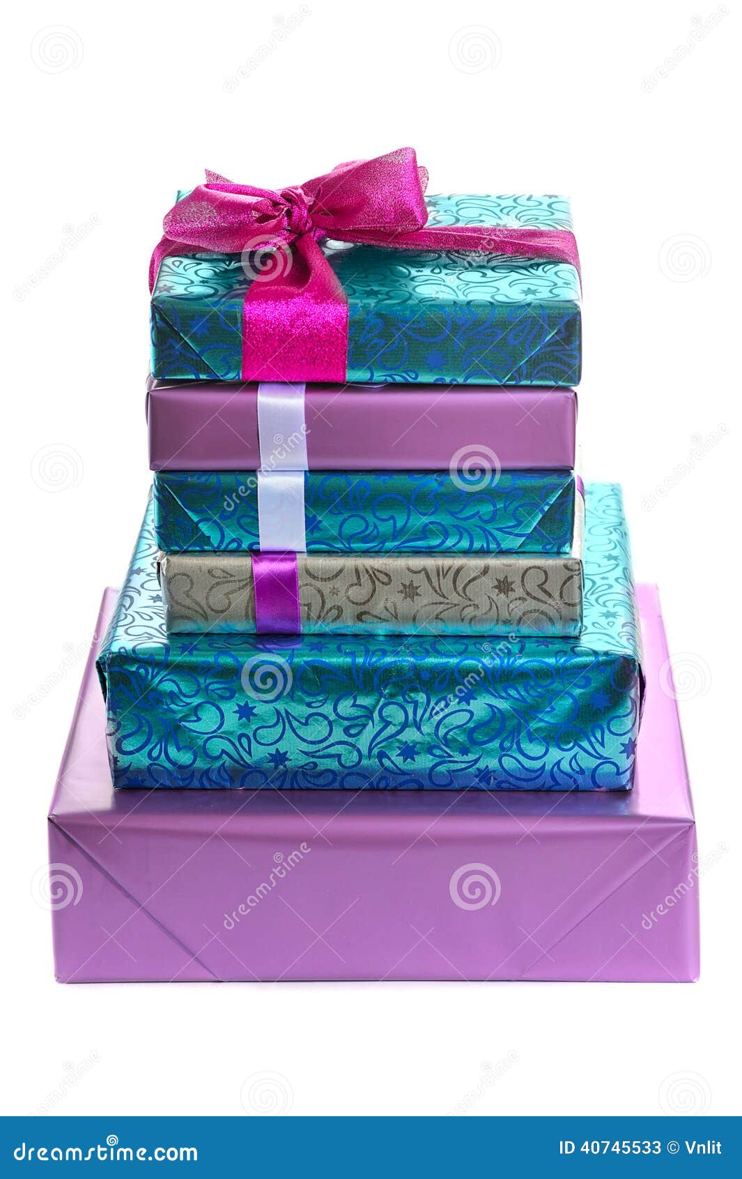 Stack of gift boxes stock image. Image of stack, shiny 40745533