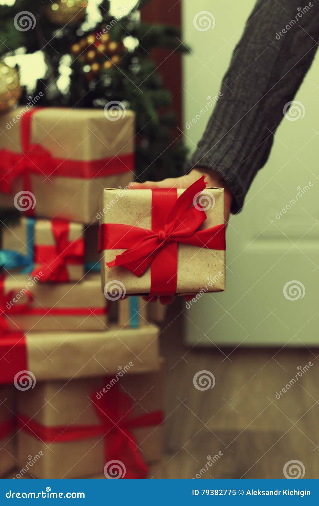 Stack of Gift To Put Under the Christmas Tree Stock Image Image of