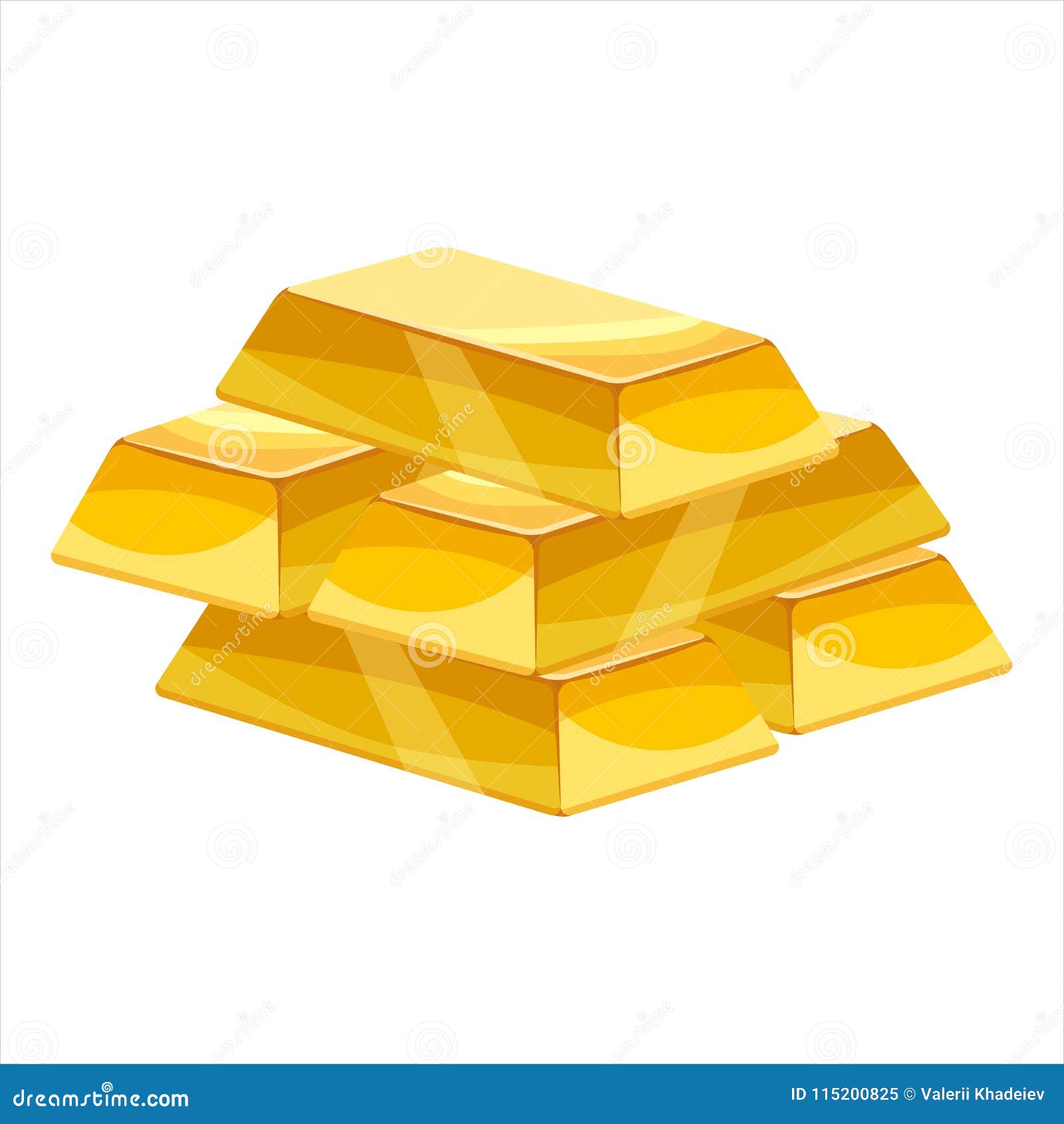 Gold Bar Icon. Cartoon Style, Illustration, Vector Icon for Web, Games,  Applications Stock Vector - Illustration of bullion, business: 115200825