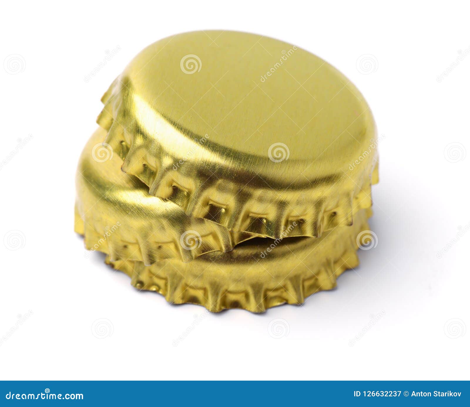 Stack of Golden Bottle Caps Stock Image Image of gold, cutout 126632237