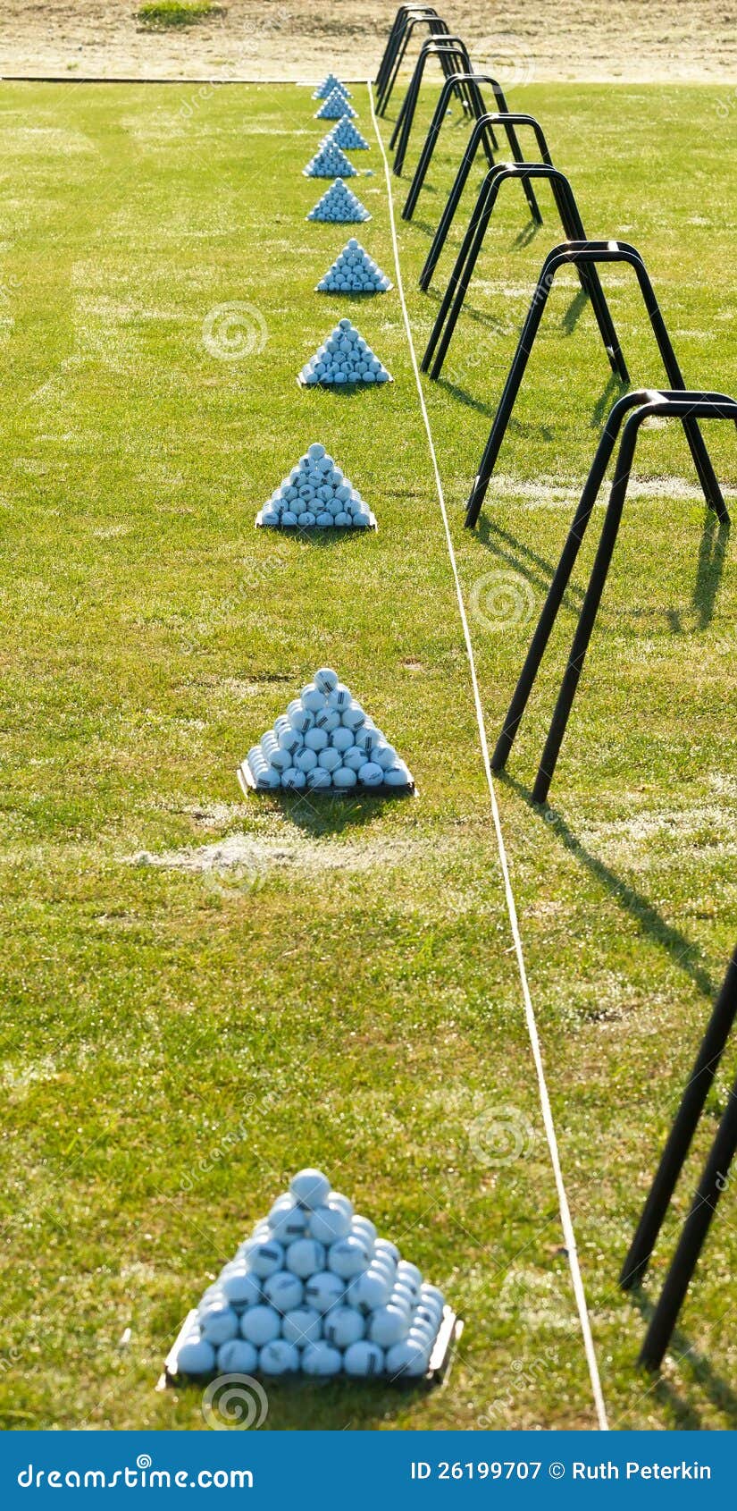 Stack of Golf Balls stock image. Image of course, grass 26199707