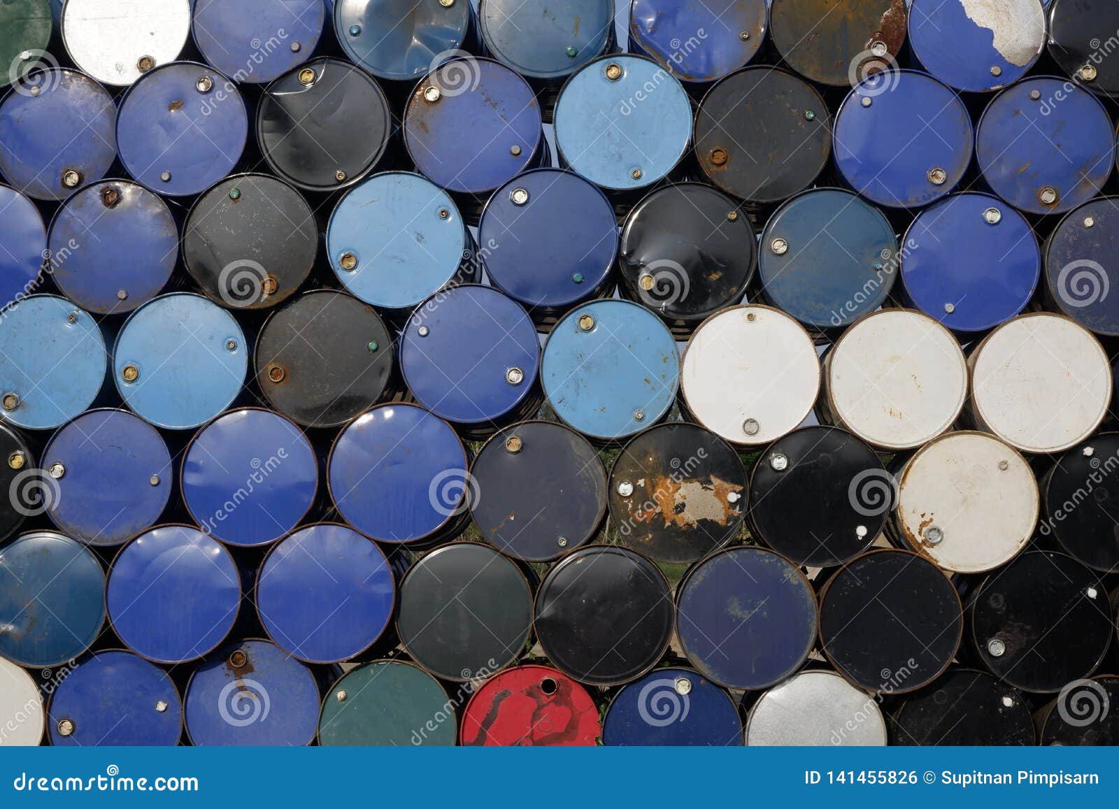 Stack of Grunge Oil Tank Barrel Background Image Stock Photo Image
