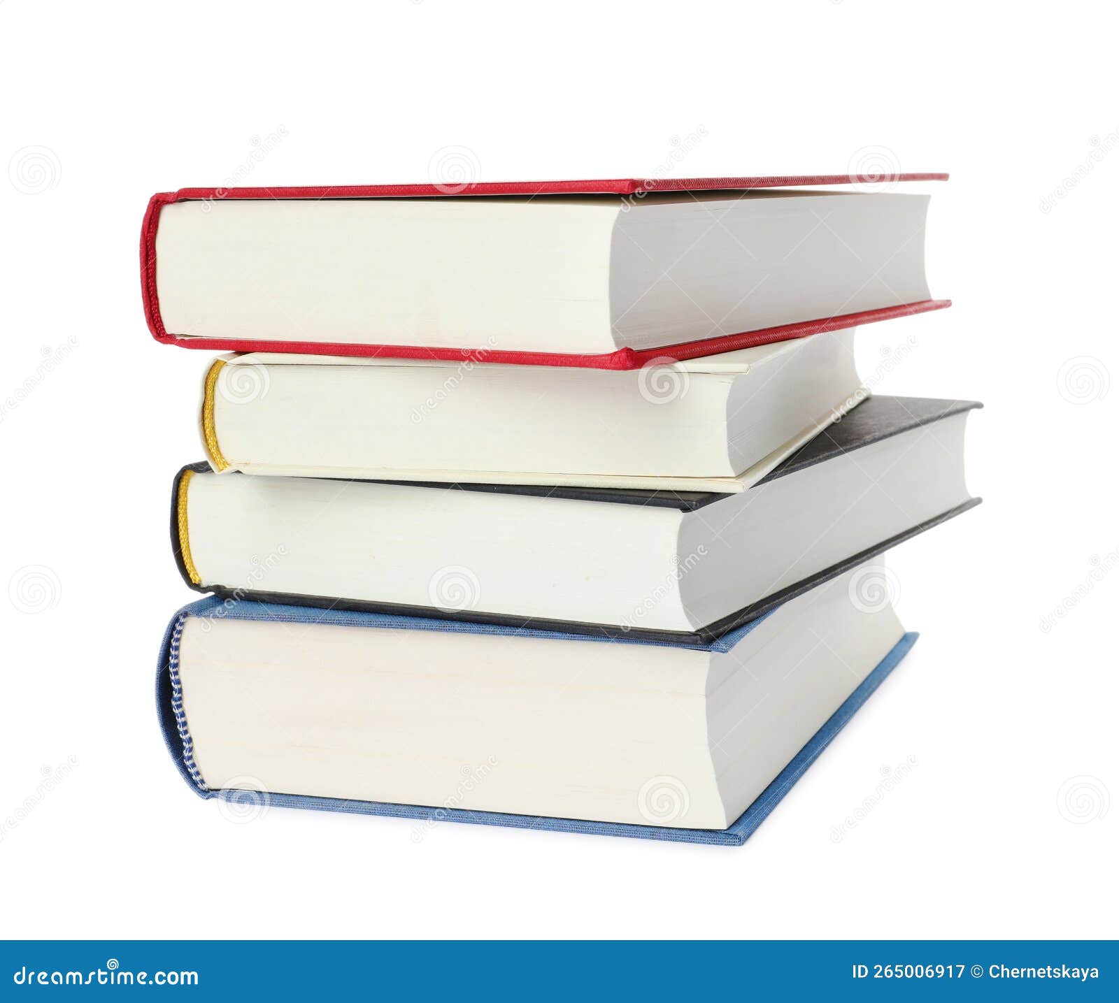 Stack of Hardcover Books Isolated on White Stock Image Image of design, literary 265006917