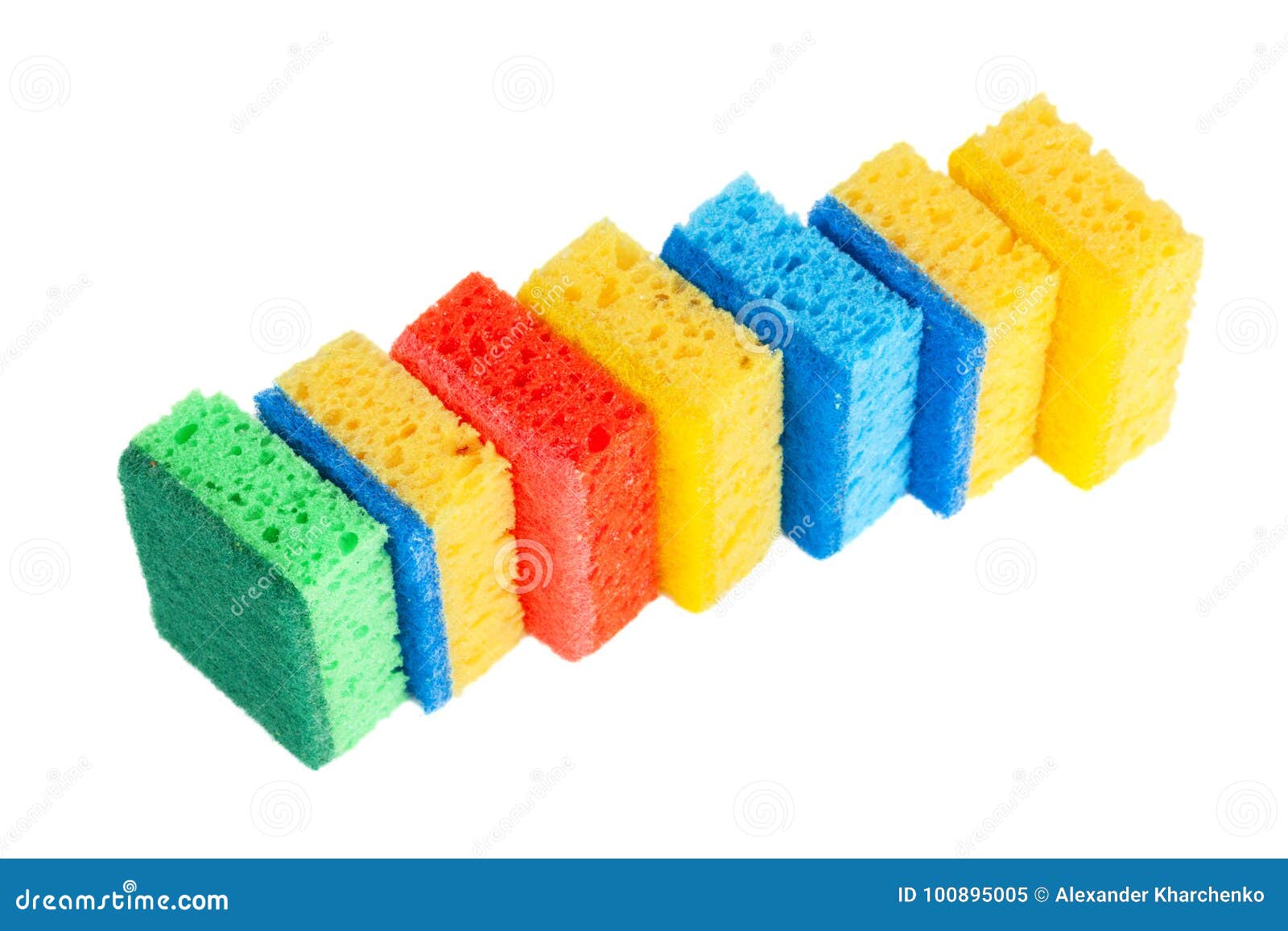 Stack of Household Cleaning Sponges for Cleaning Stock Image Image of