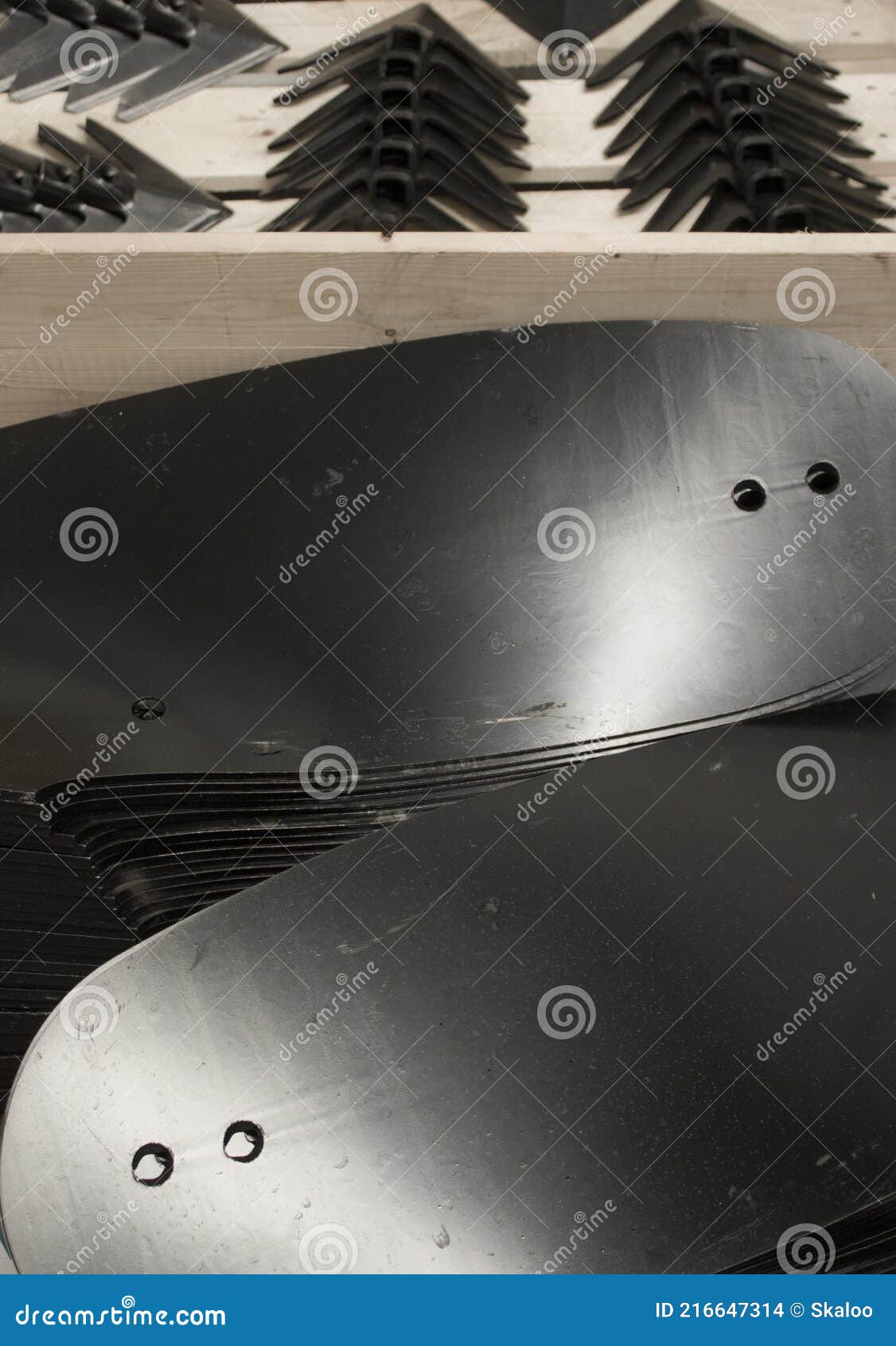 Mouldboards and sweeps stock photo. Image of stack, close 216647314