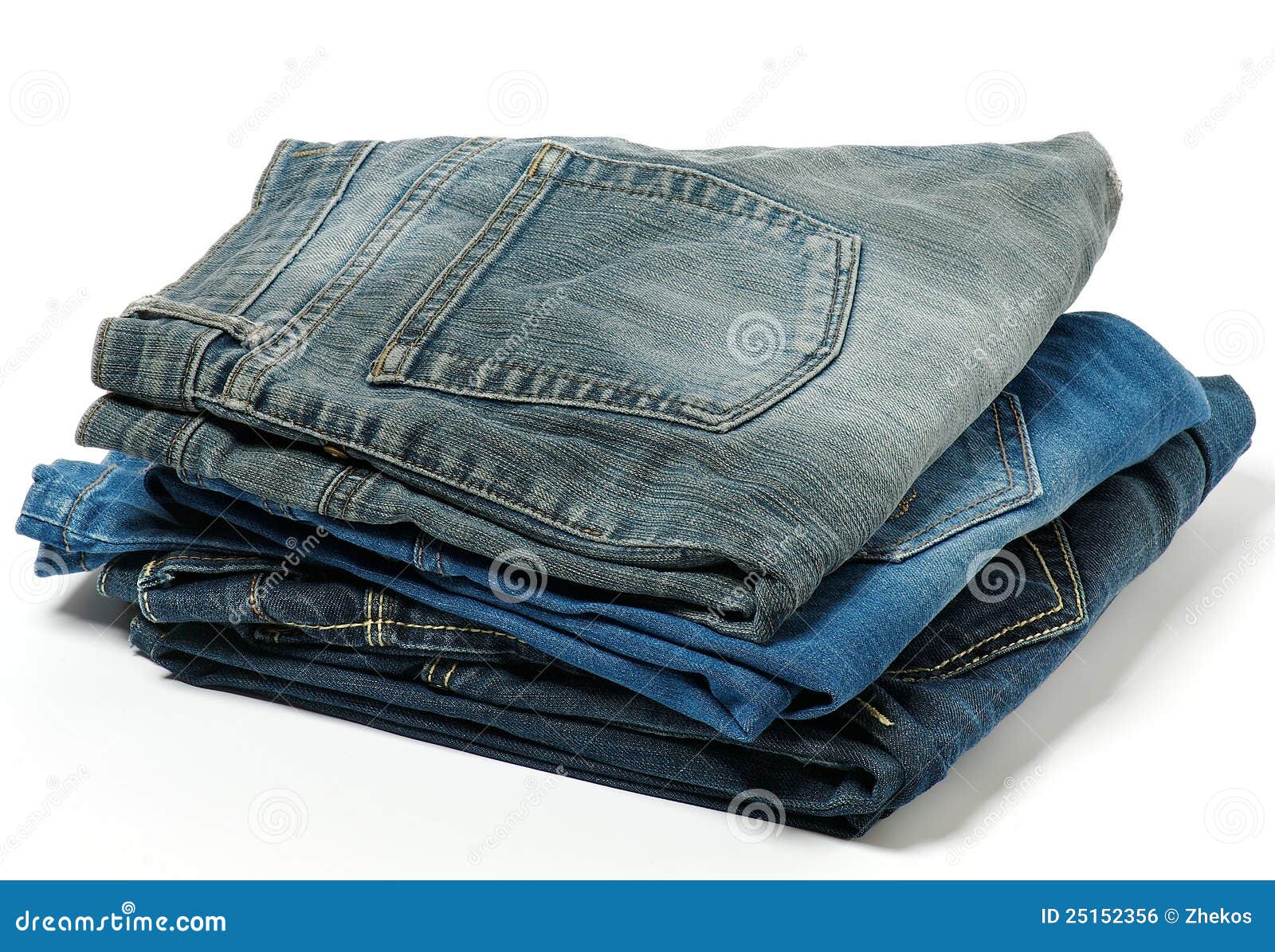 Stack of jeans stock photo. Image of garment, fashion 25152356