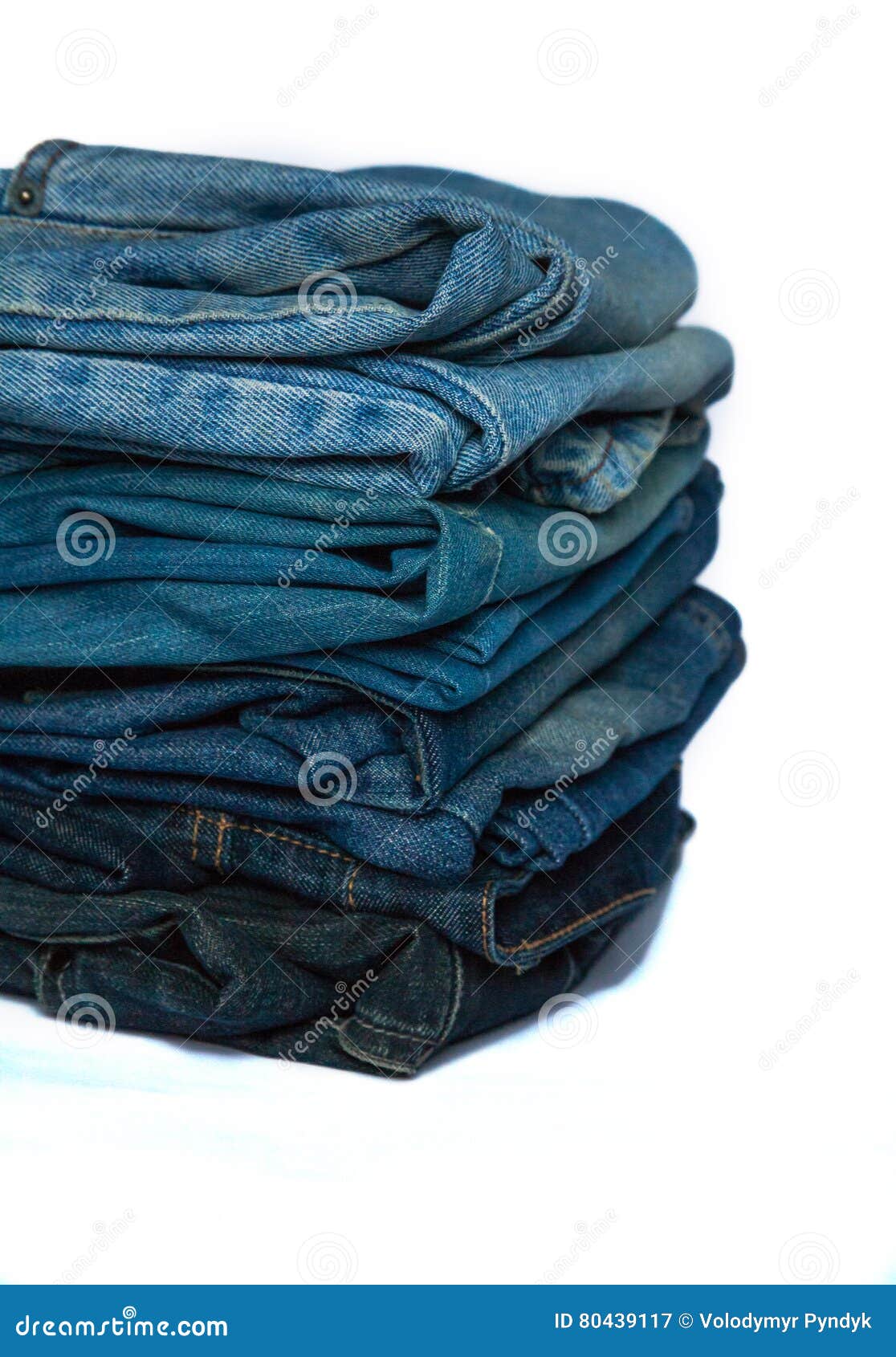 Stack of Jeans Fashion Background Different Denim Layers Colors Stock ...